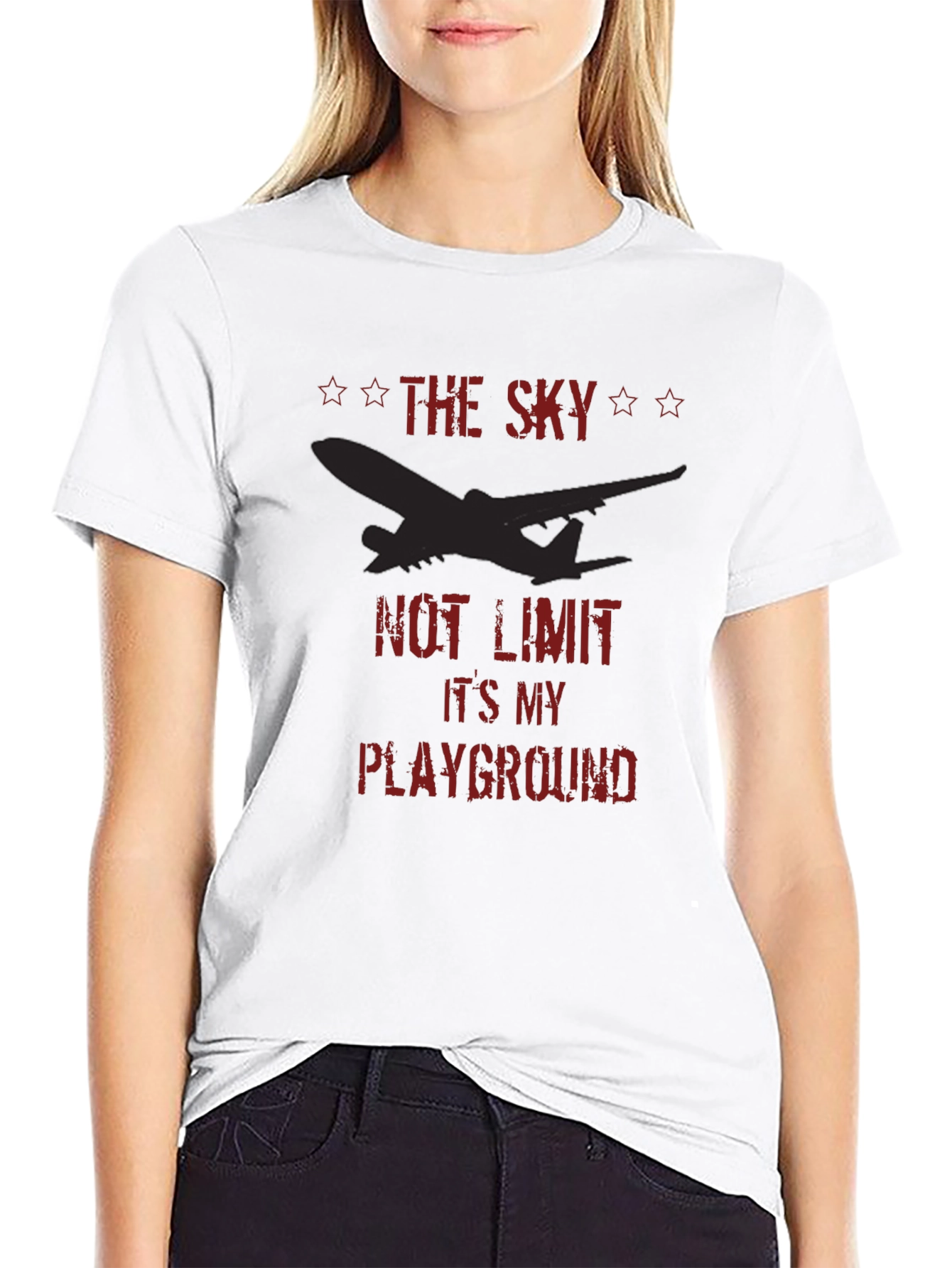 Black The Sky Is My Playground Black T-Shirt view 9