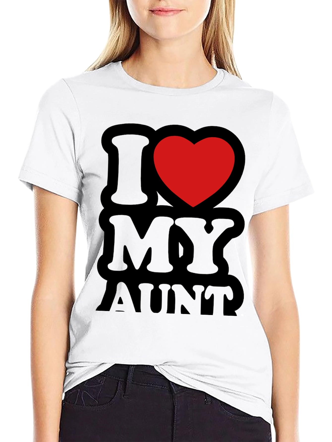 Black I Heart My Aunt T-Shirt - Black view 9