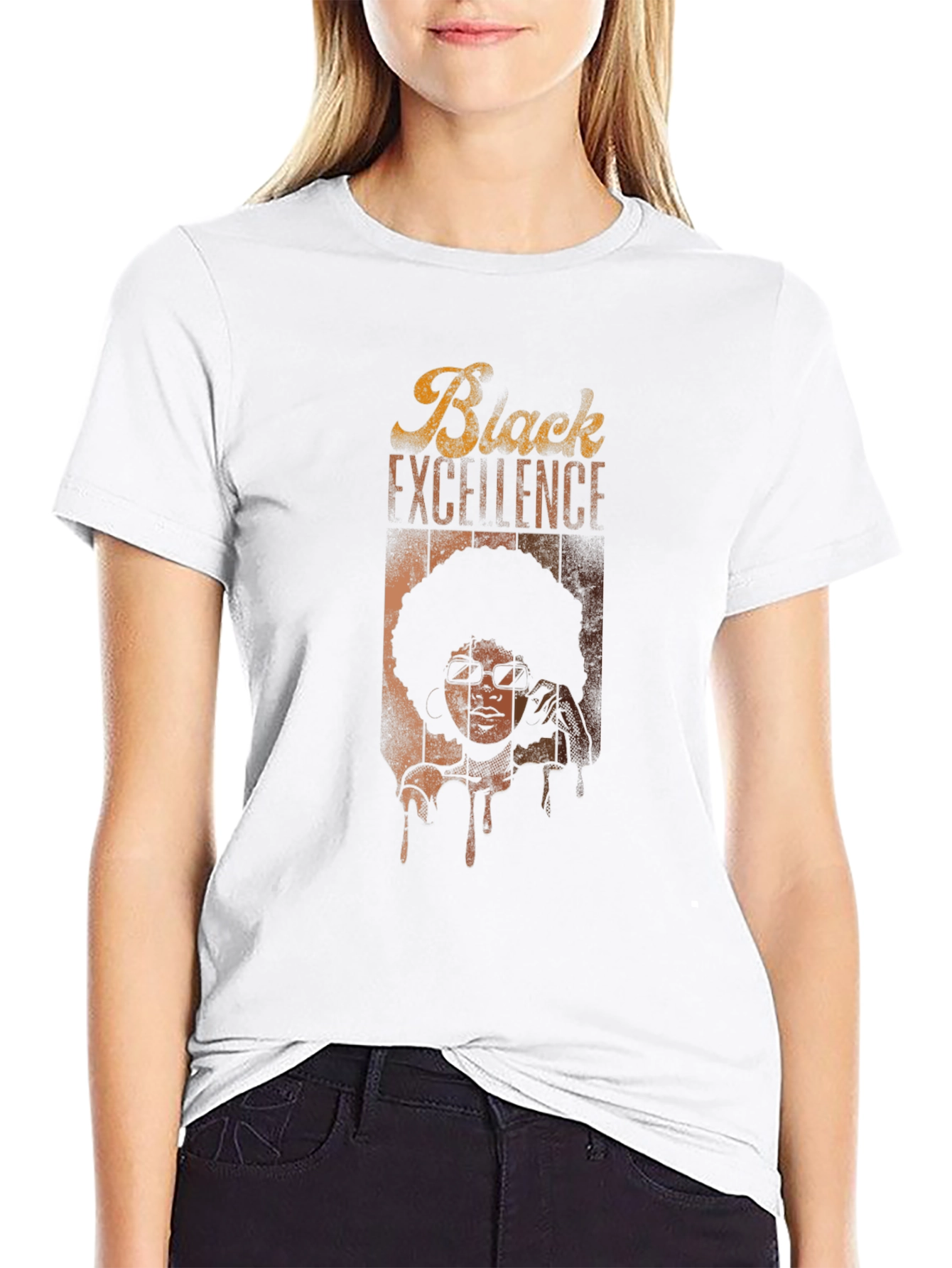 Black Black Excellence Graphic T-Shirt view 9