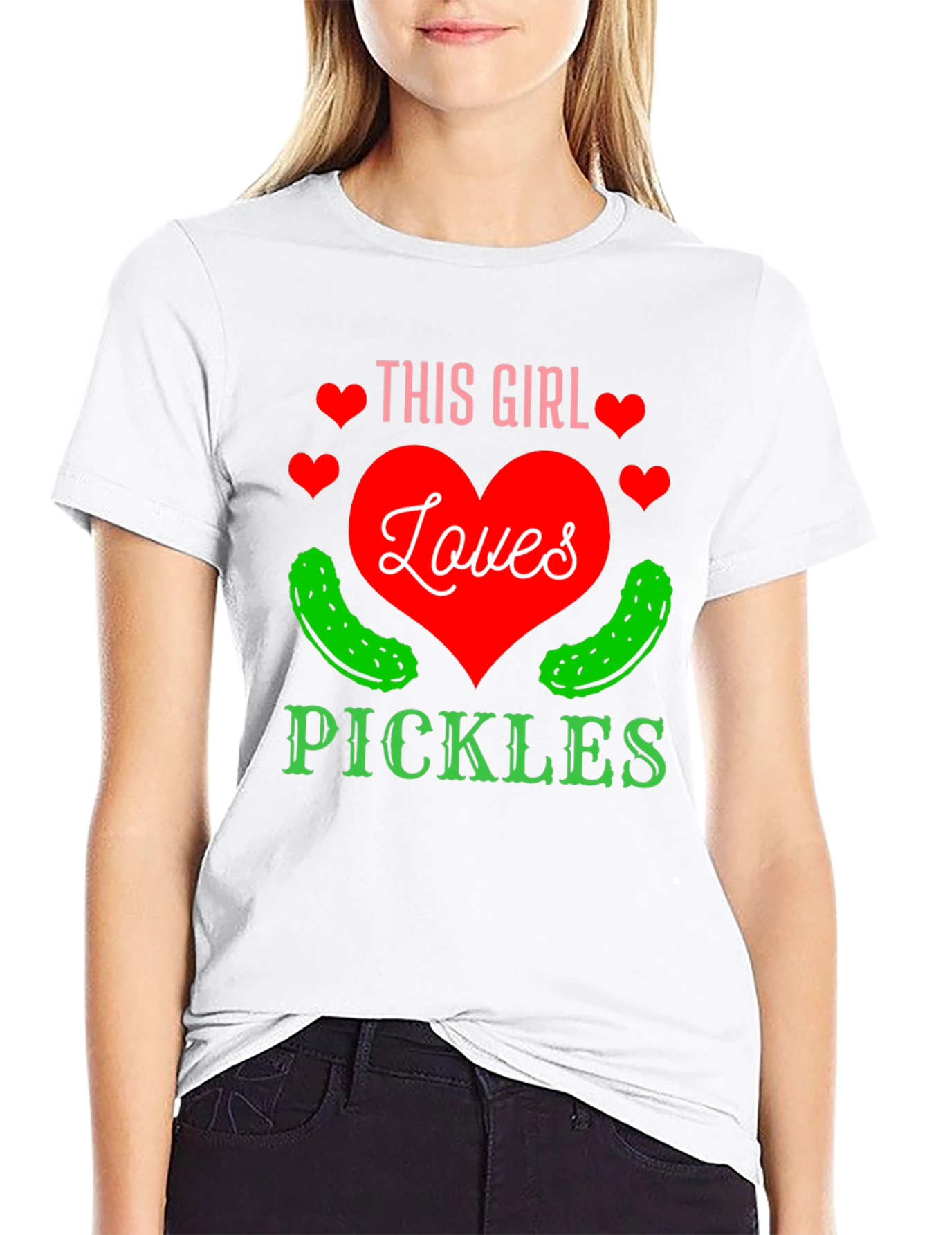 Black This Girl Loves Pickles T-Shirt view 9
