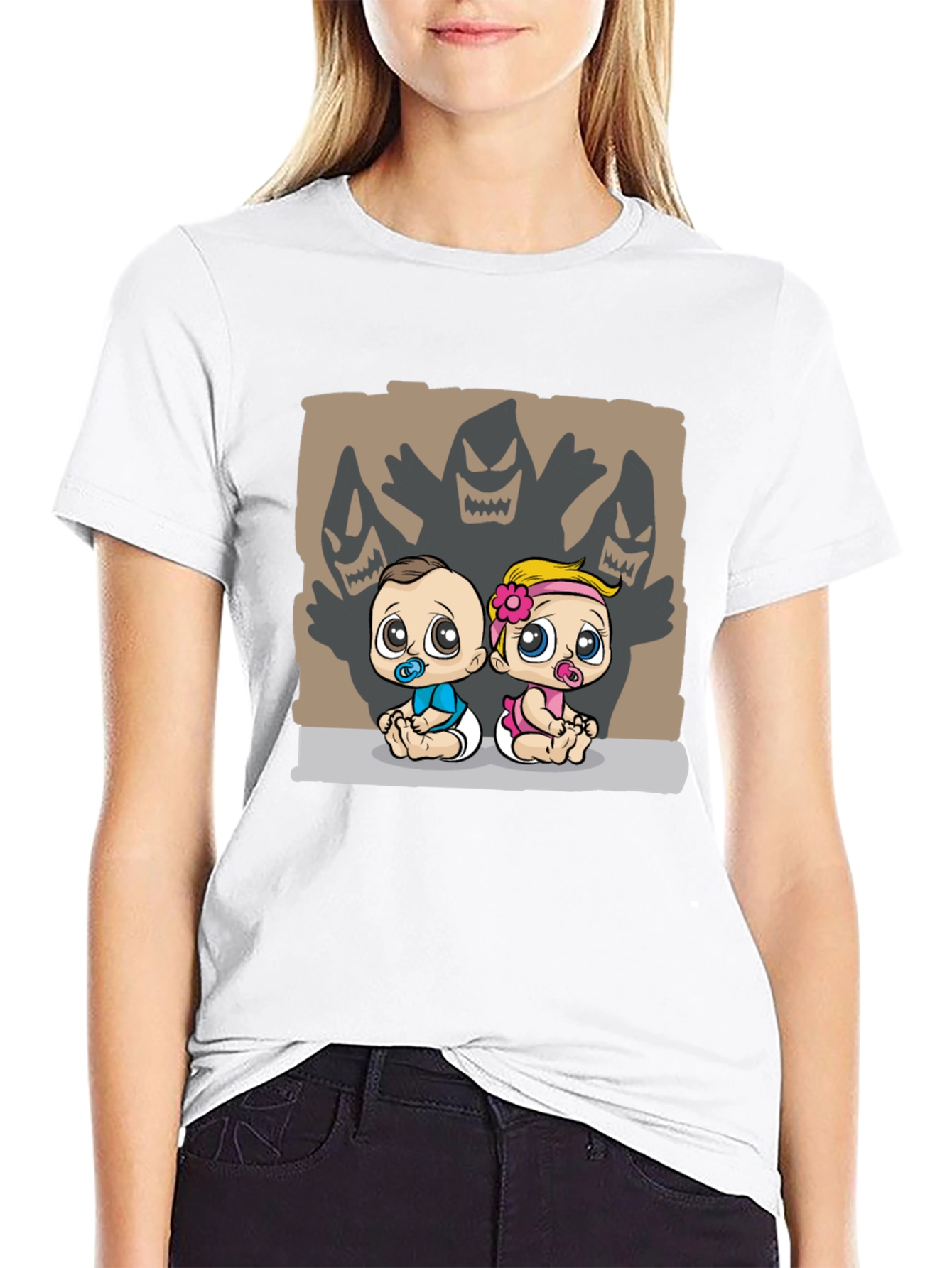 Black Baby Monster Shadow T-Shirt view 9