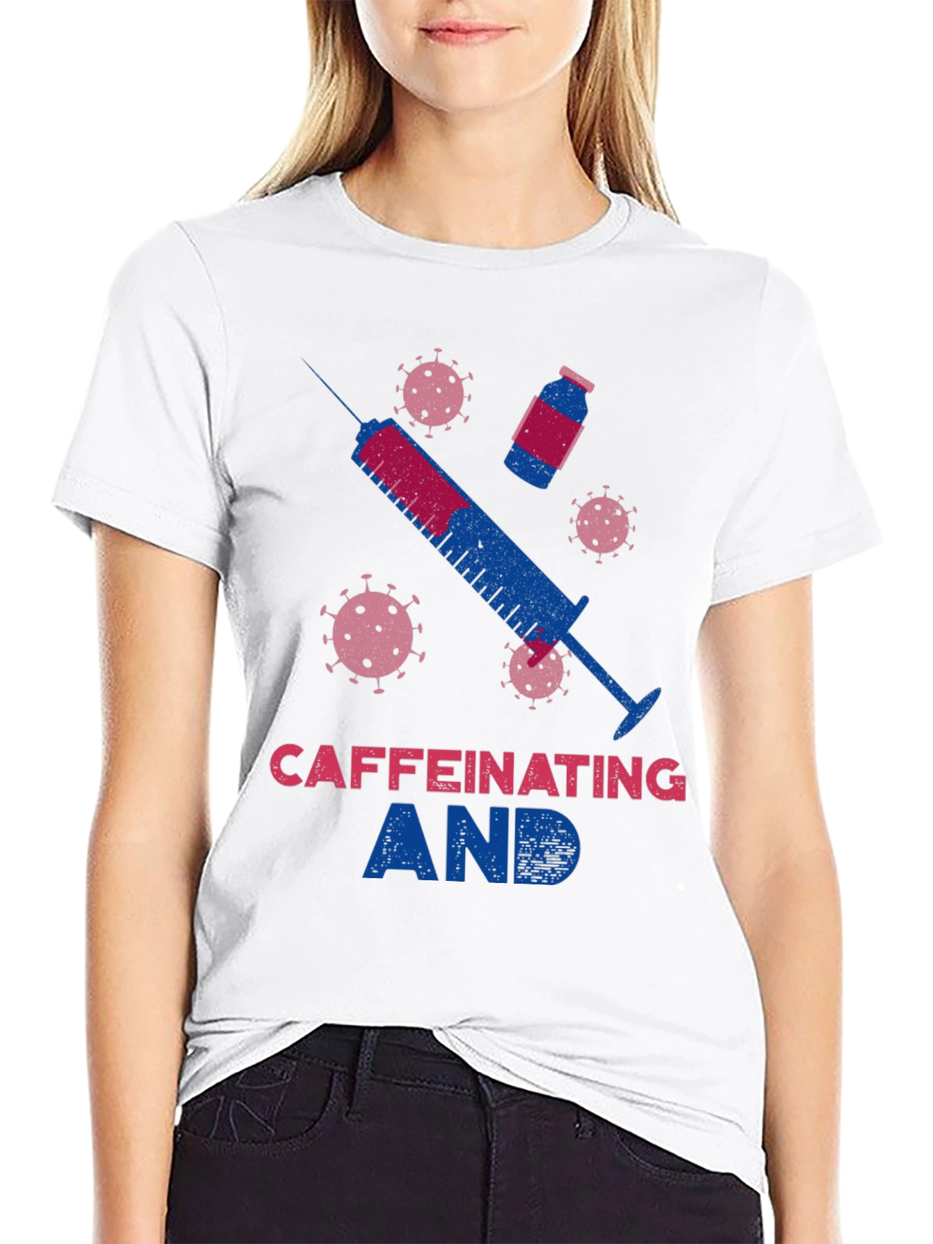 Black Caffeinating Graphic Tee view 9