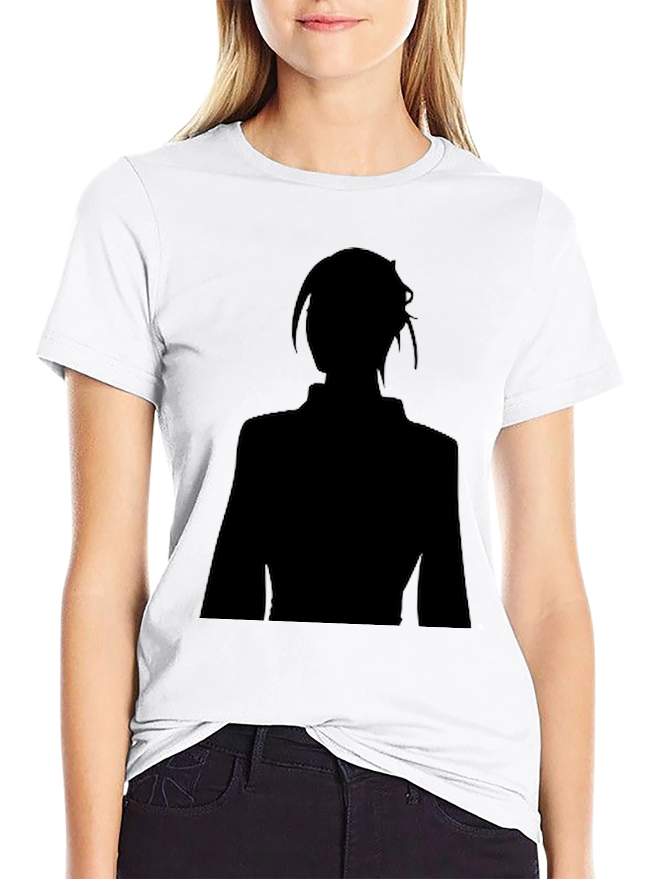 Black Silhouette Graphic Black T-Shirt view 9