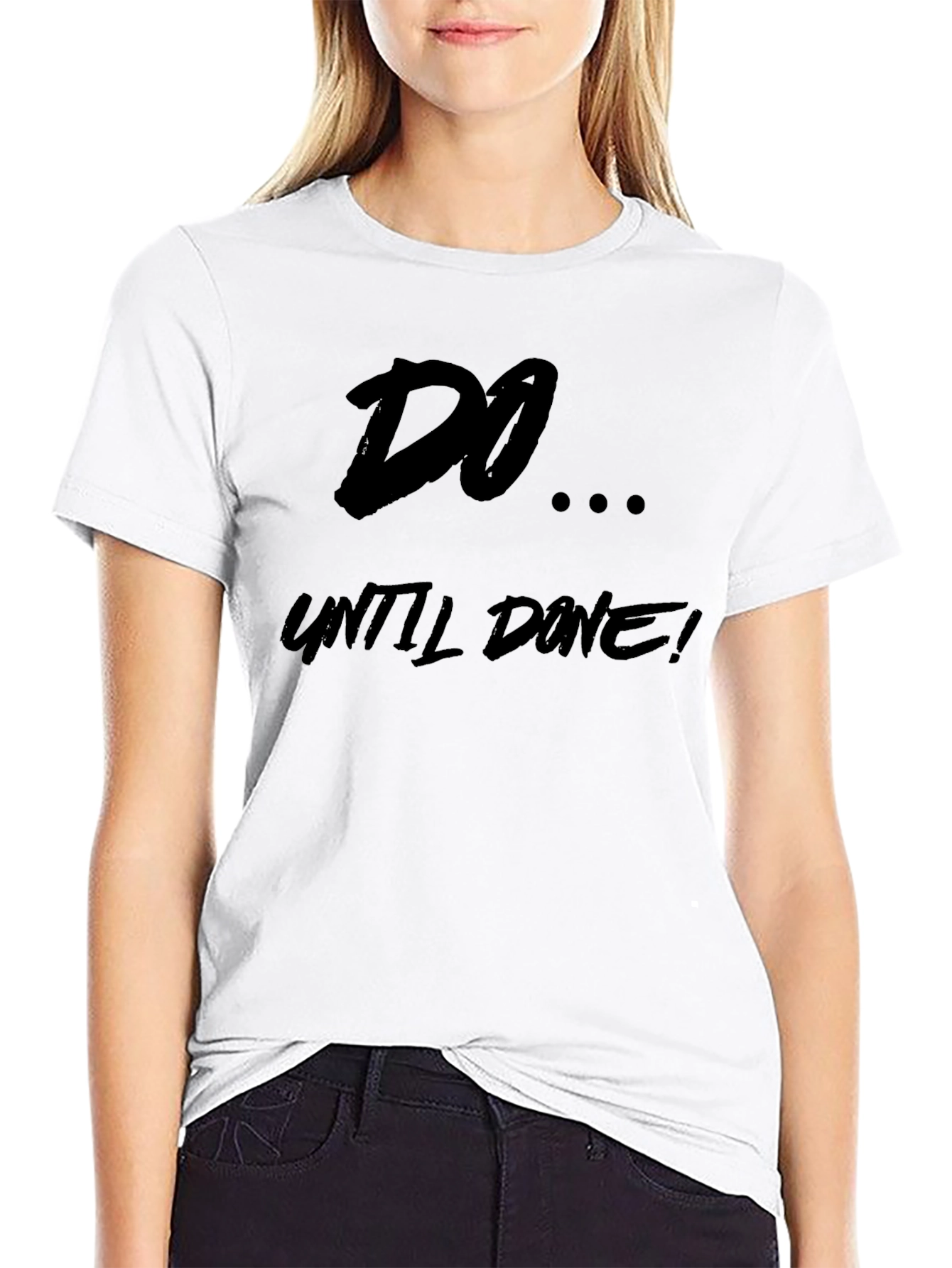 Black Do Until Done Black Graphic Tee view 9