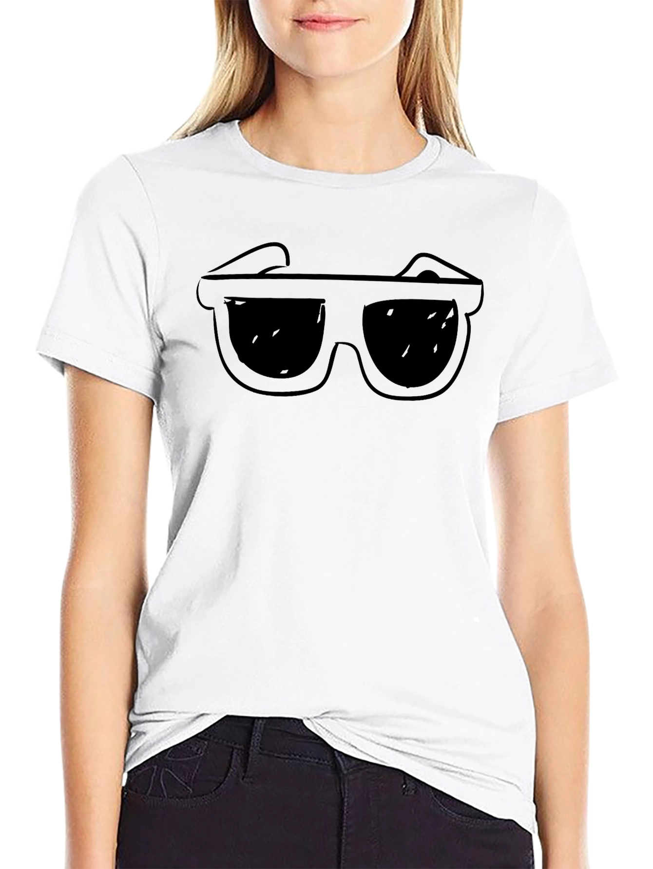 Black Cool Shades Graphic T-Shirt - Classic Black view 9