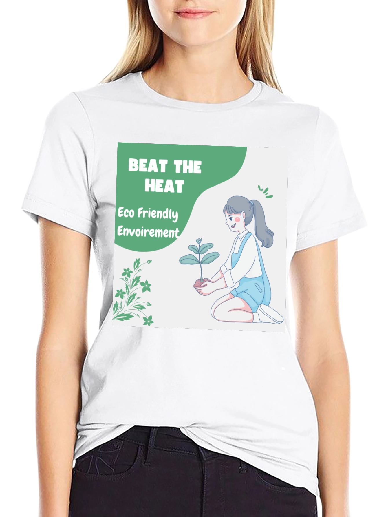 Black Eco Friendly T-Shirt - Beat the Heat view 9