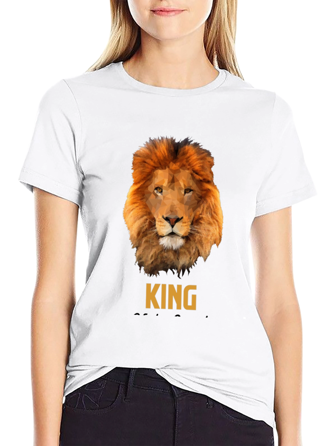 Black Lion King Graphic T-Shirt - Premium Cotton Tee view 9