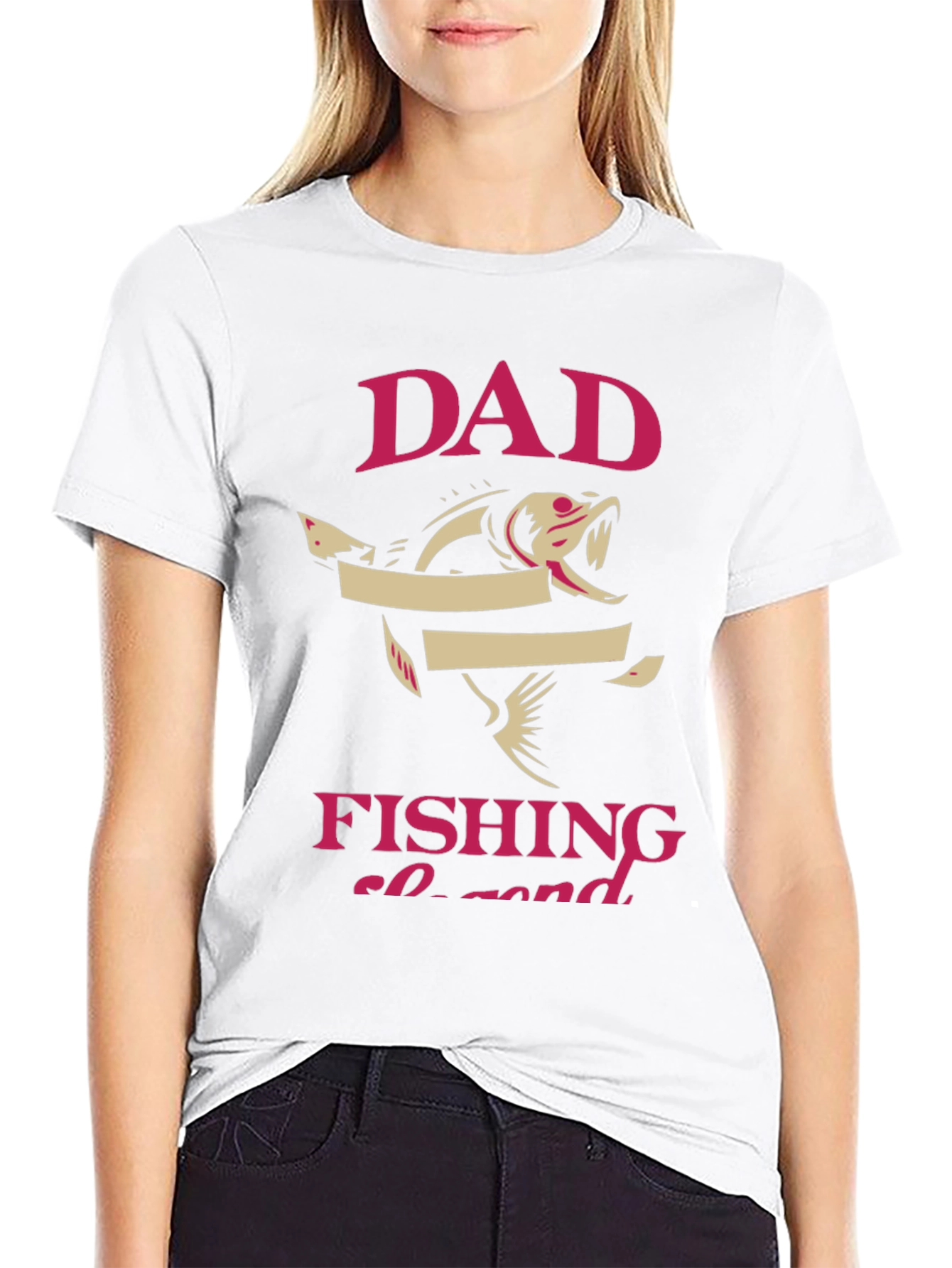 Black Dad Fishing Legend Graphic Tee - Novelty T-Shirt view 9