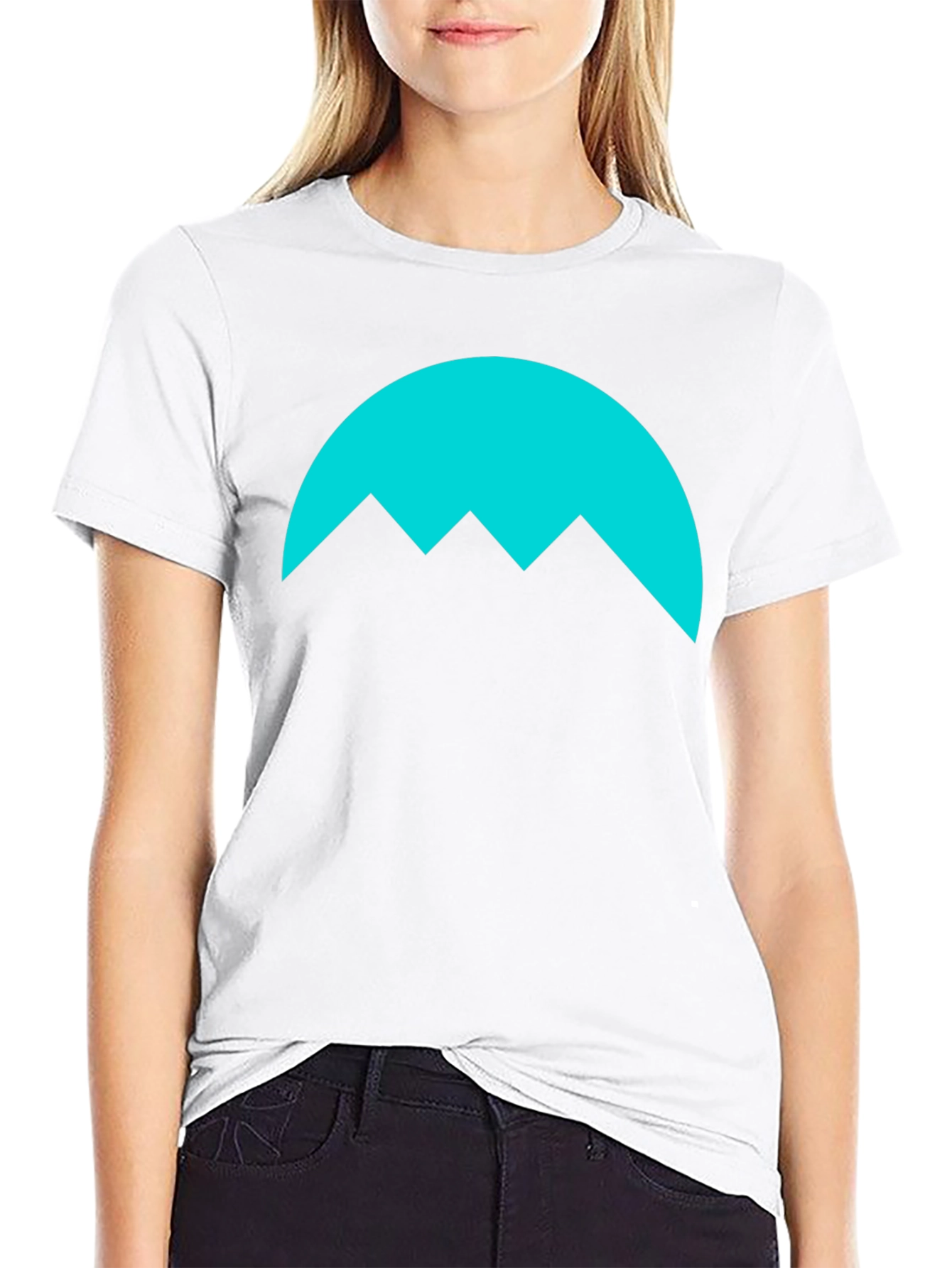 Black Minimalist Mountain Graphic Tee - Black view 9