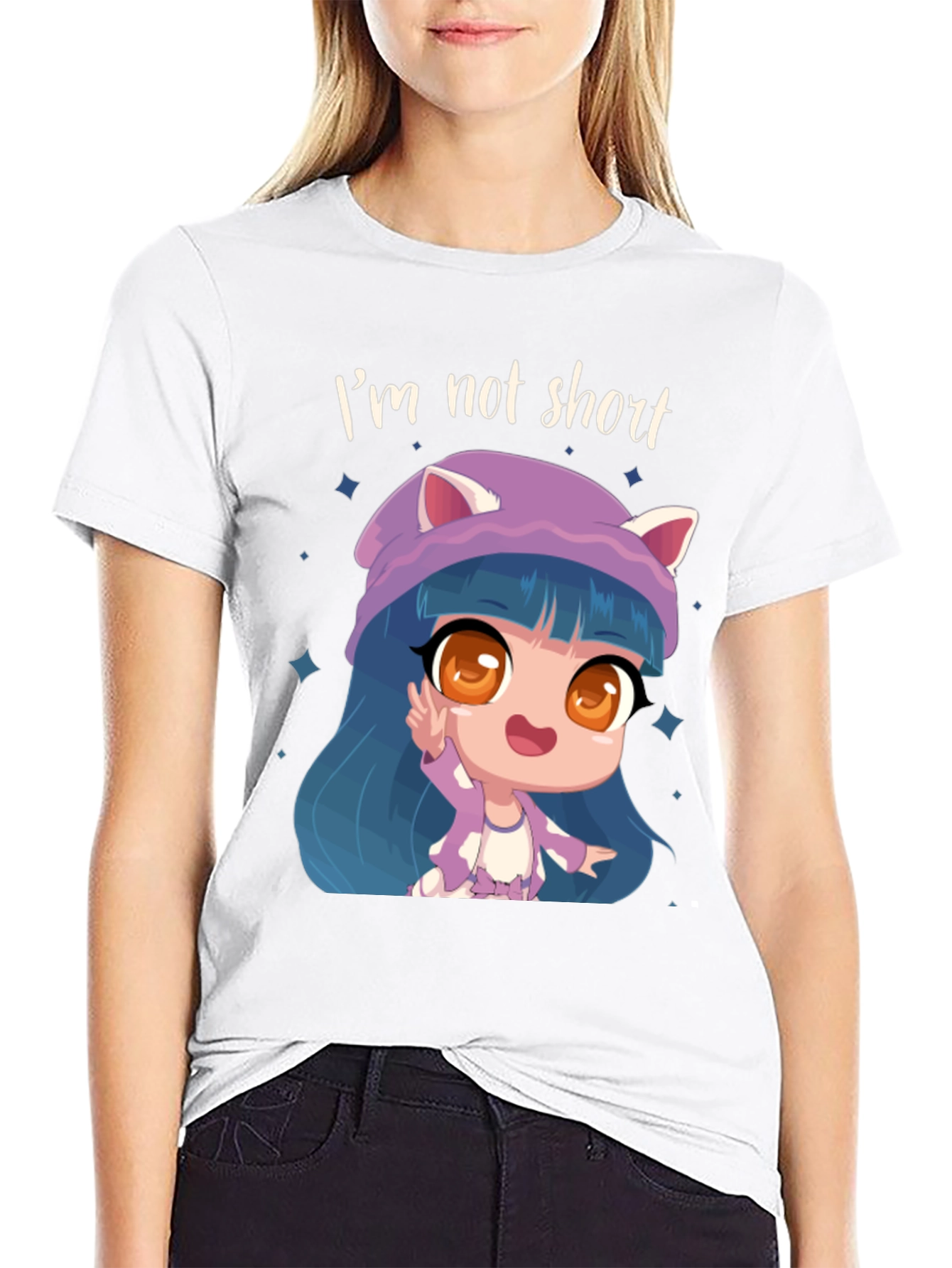 Black I'm Not Short T-Shirt view 9