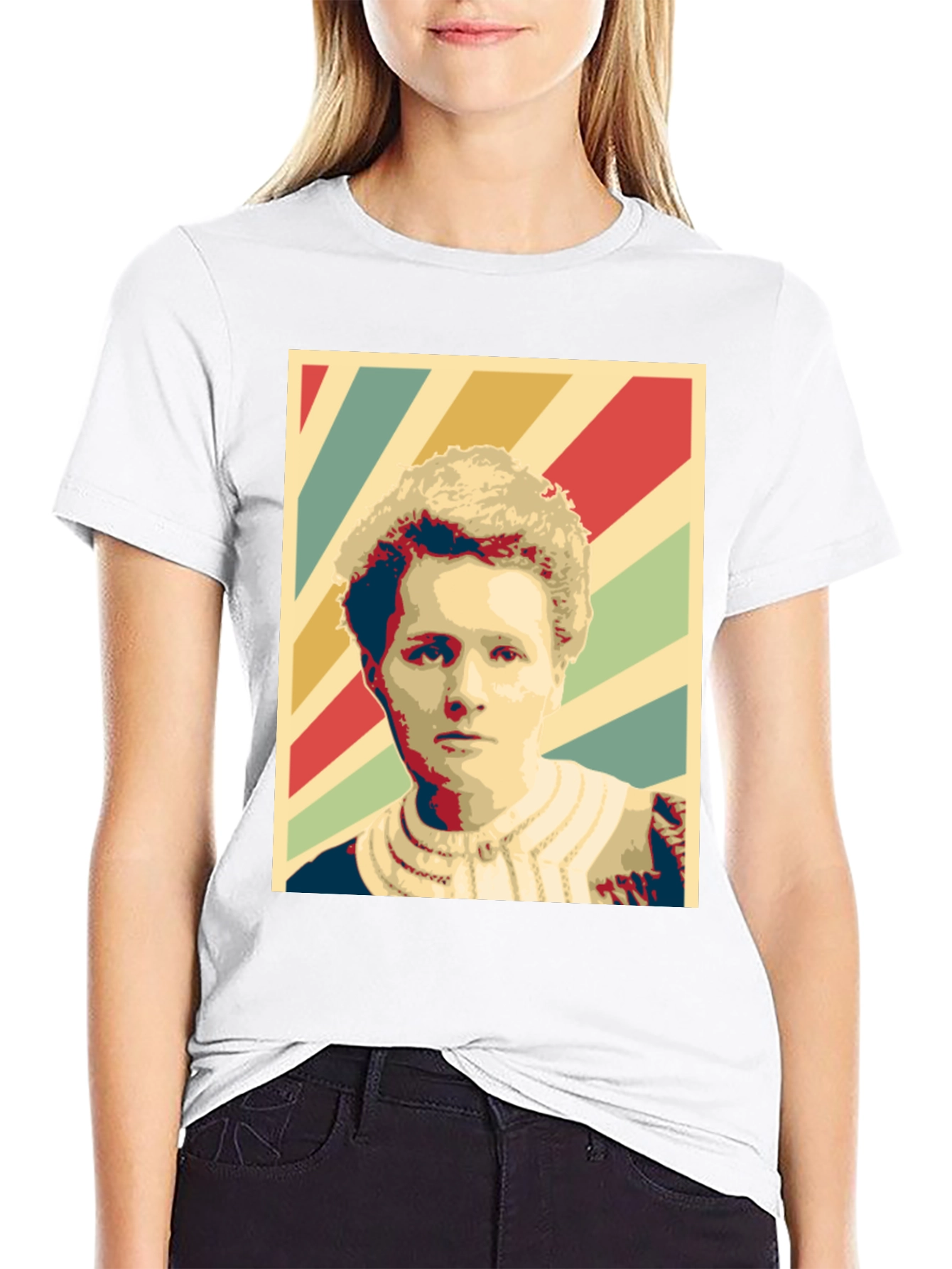 Black Retro Portrait Graphic T-Shirt - Unisex Fashion Tee view 9