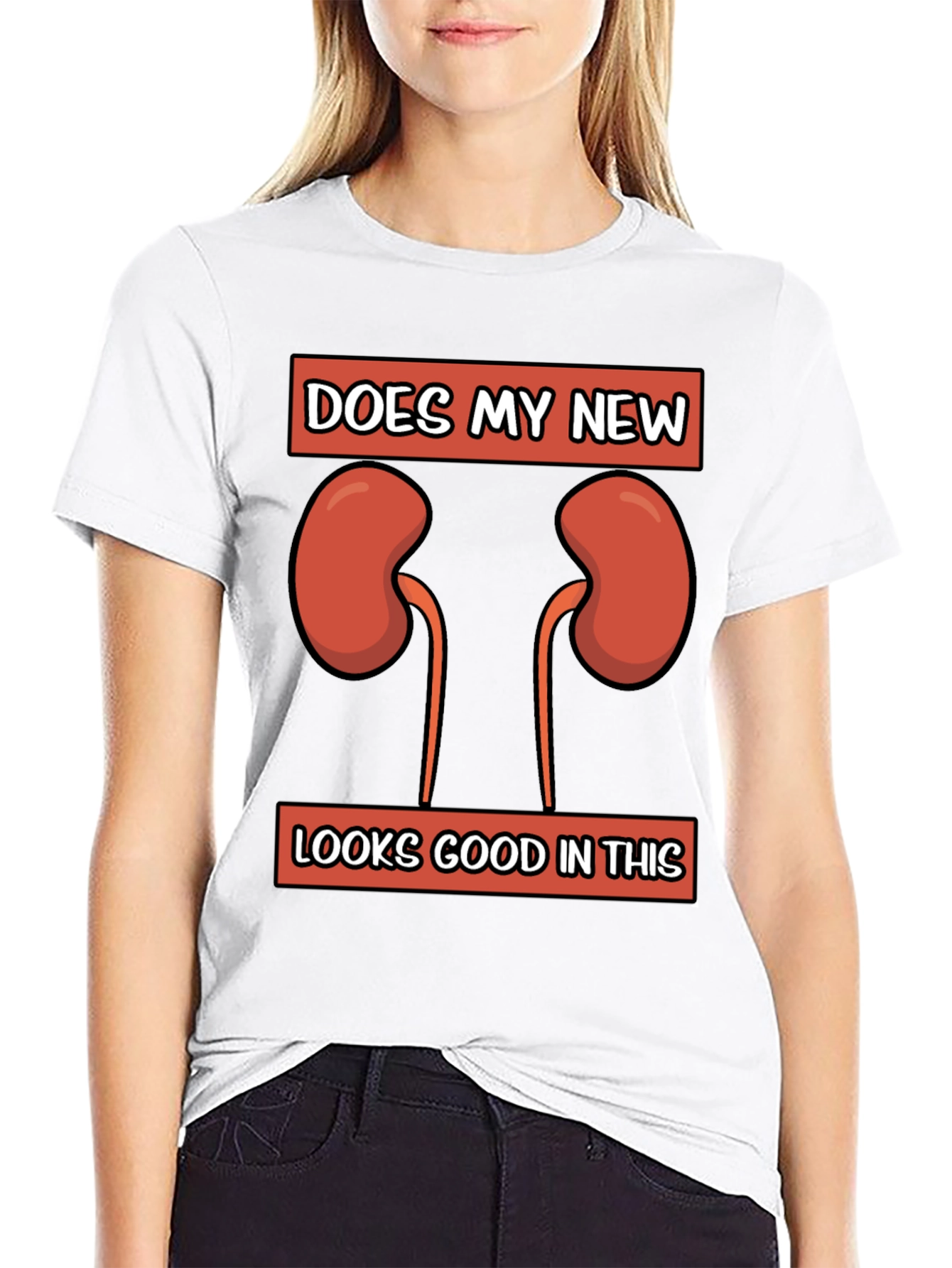Black Kidney Graphic Novelty T-Shirt view 9