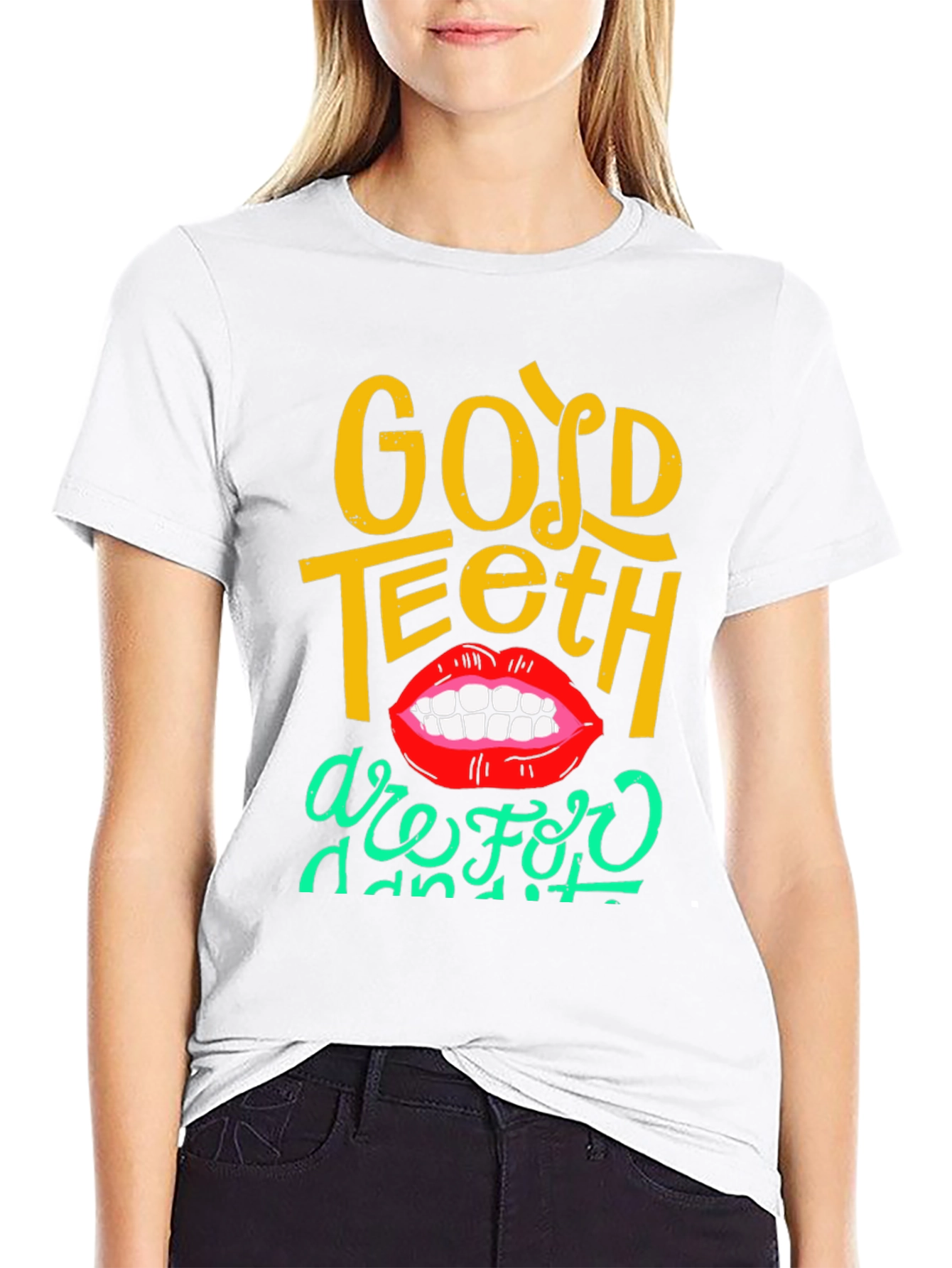 Black Good Teeth T-Shirt - Fun Dental Humor Tee view 9