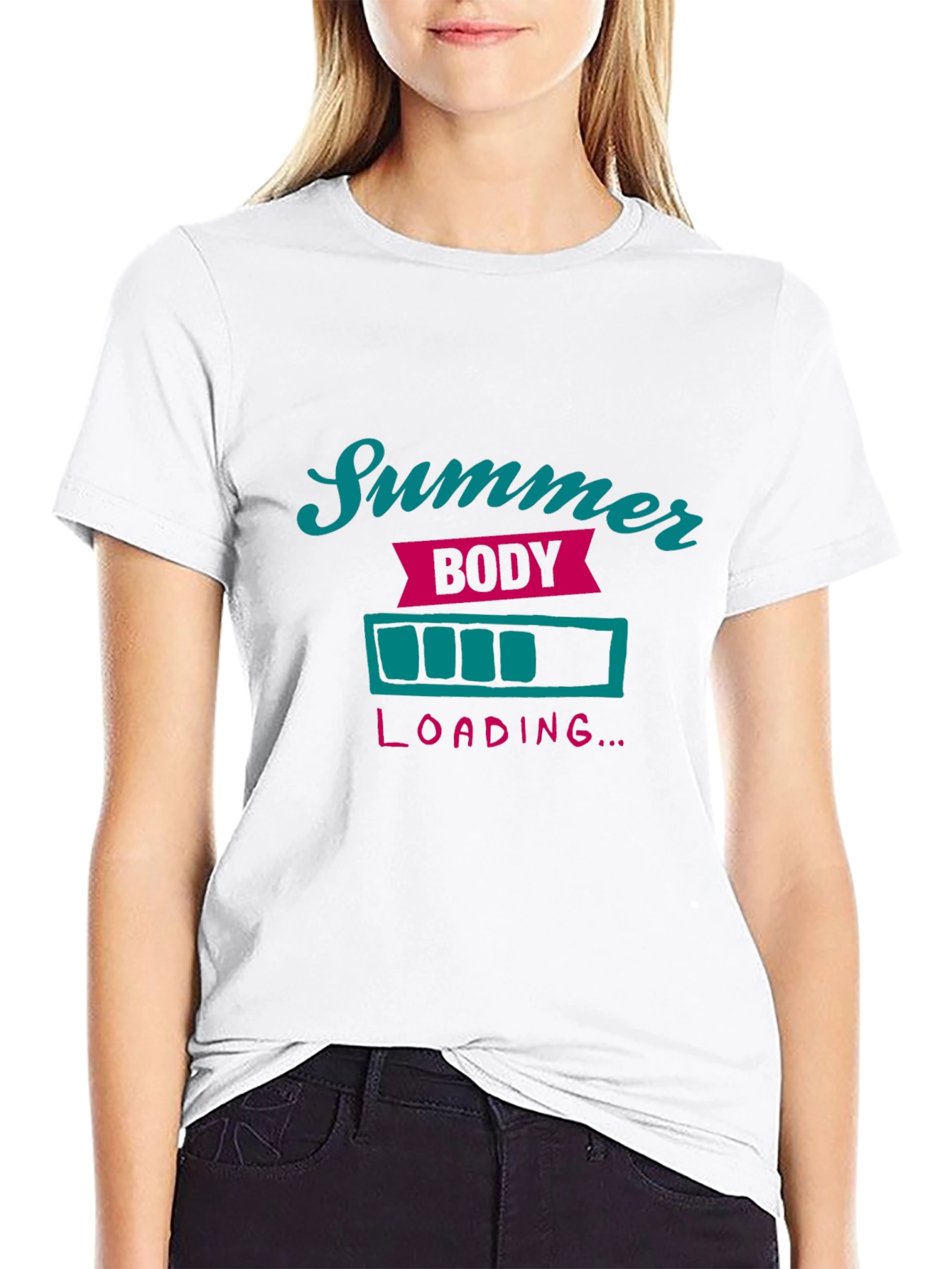 Black Summer Body Loading T-Shirt view 9