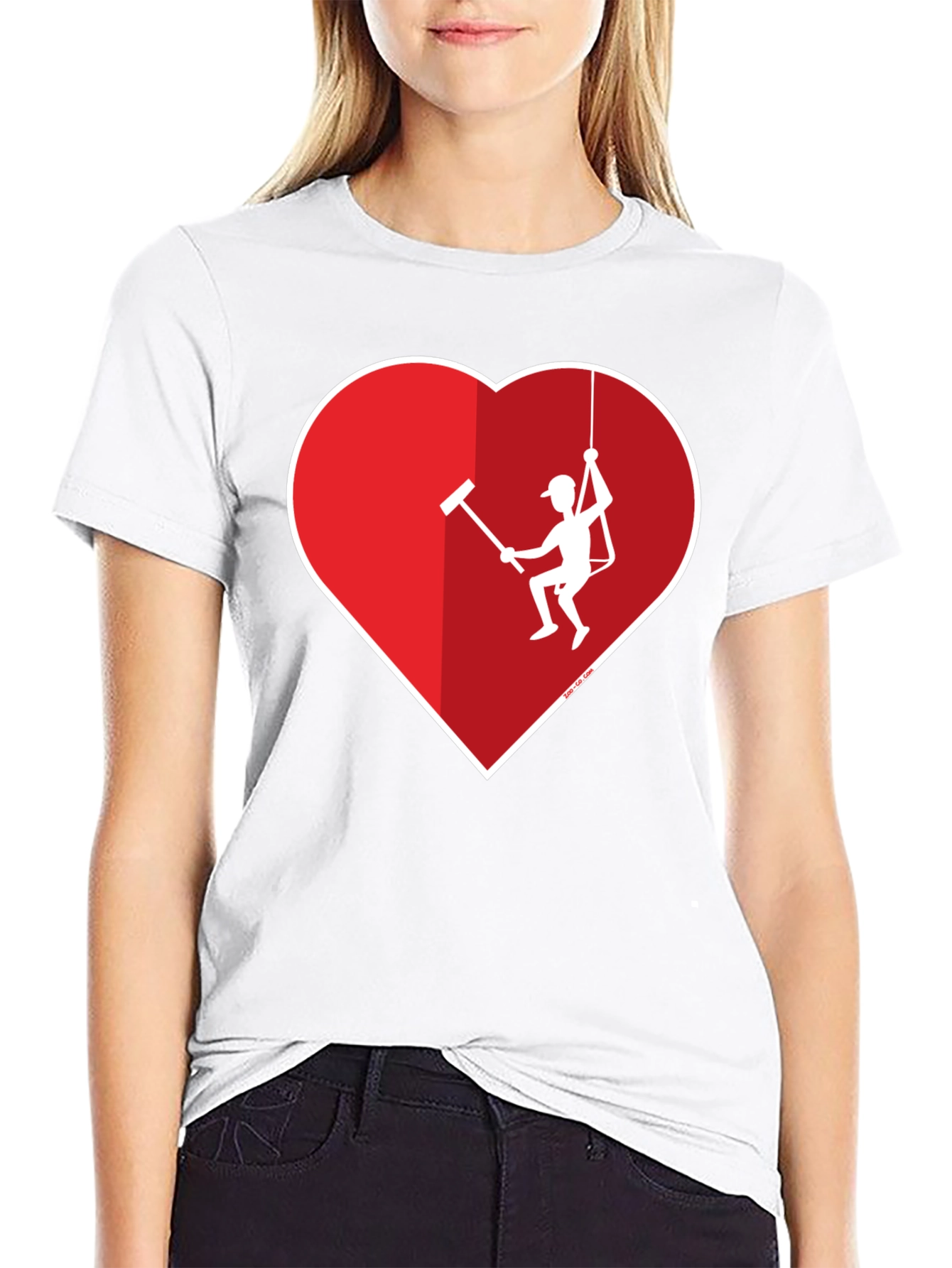 Black Heart Window Washer Graphic Tee view 9