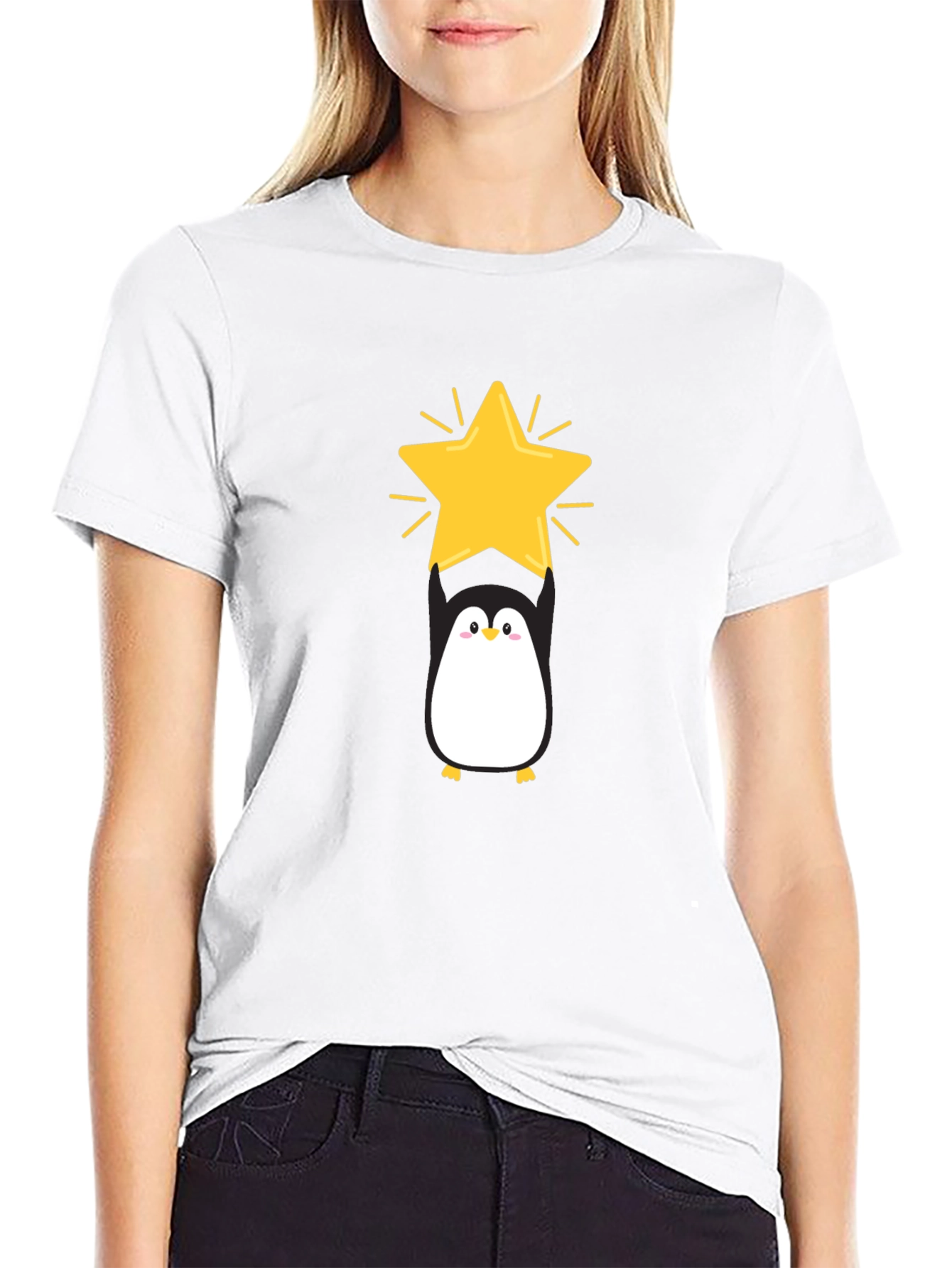 Black Penguin Star Black T-Shirt view 9
