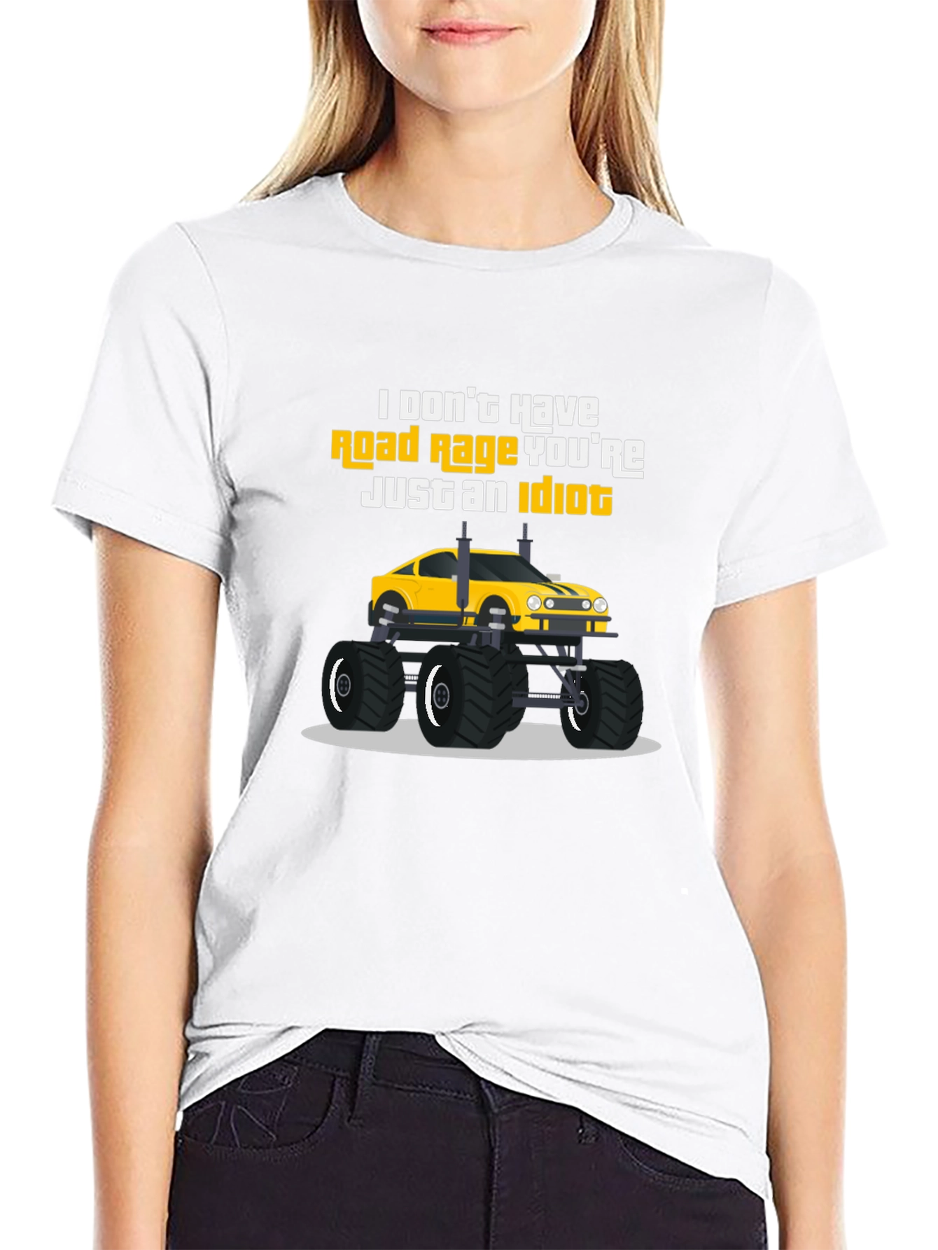 Black Road Rage Monster Truck T-Shirt view 9