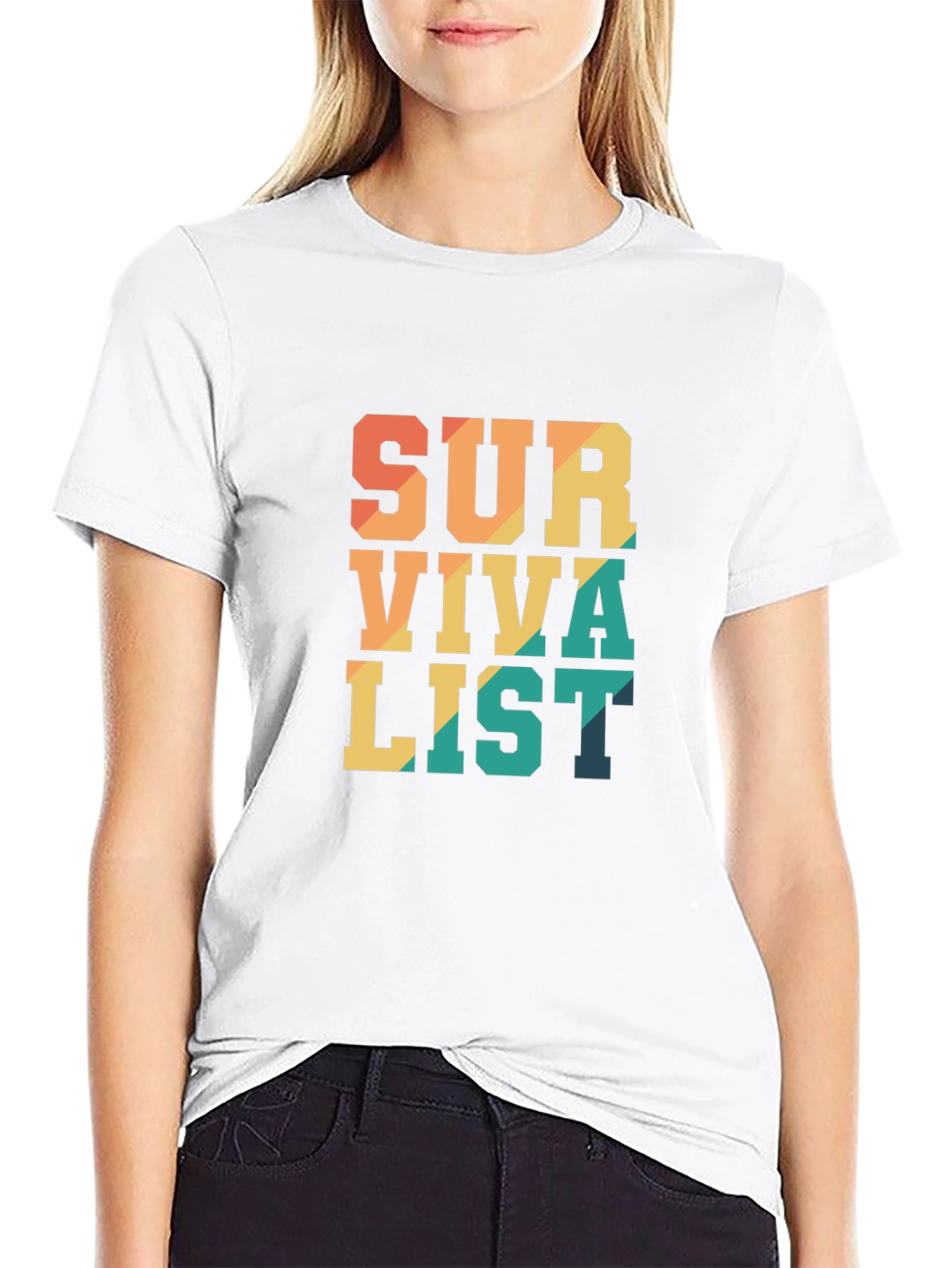 Black Survivalist Graphic Tee - Black view 9