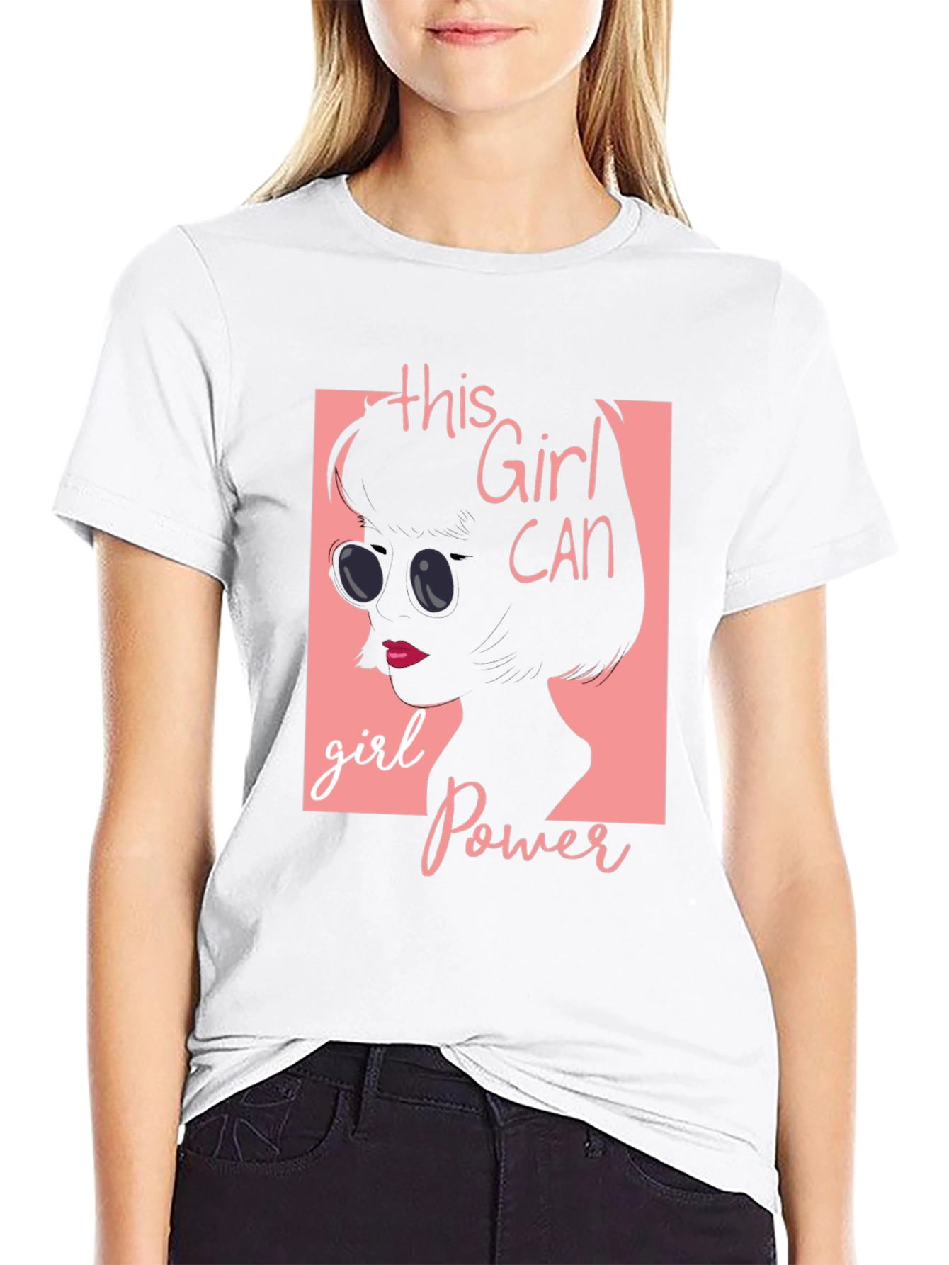 Black Girl Power Graphic Tee - This Girl Can T-Shirt view 9