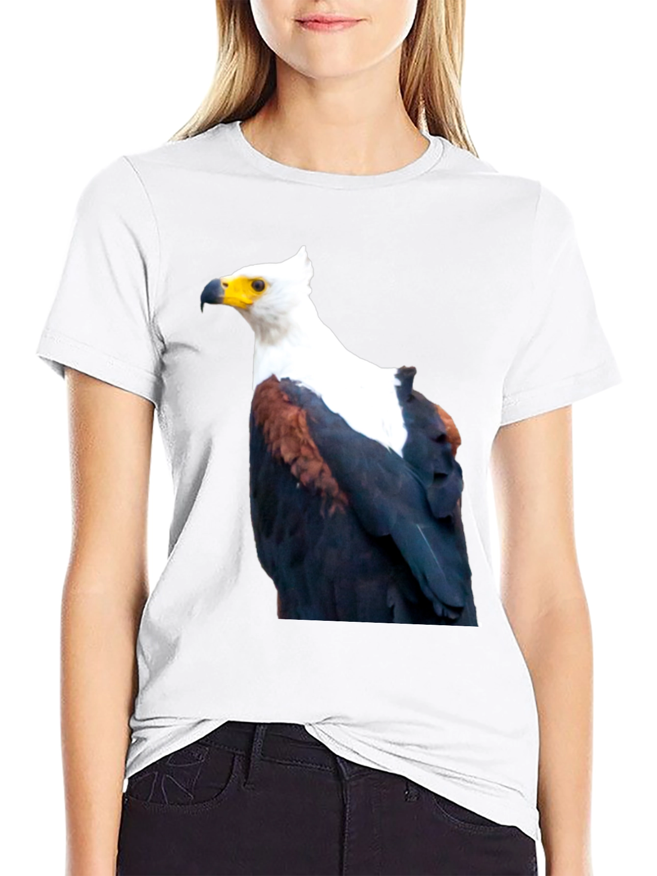 Black Eagle Graphic Tee - Cool Bird Print view 9