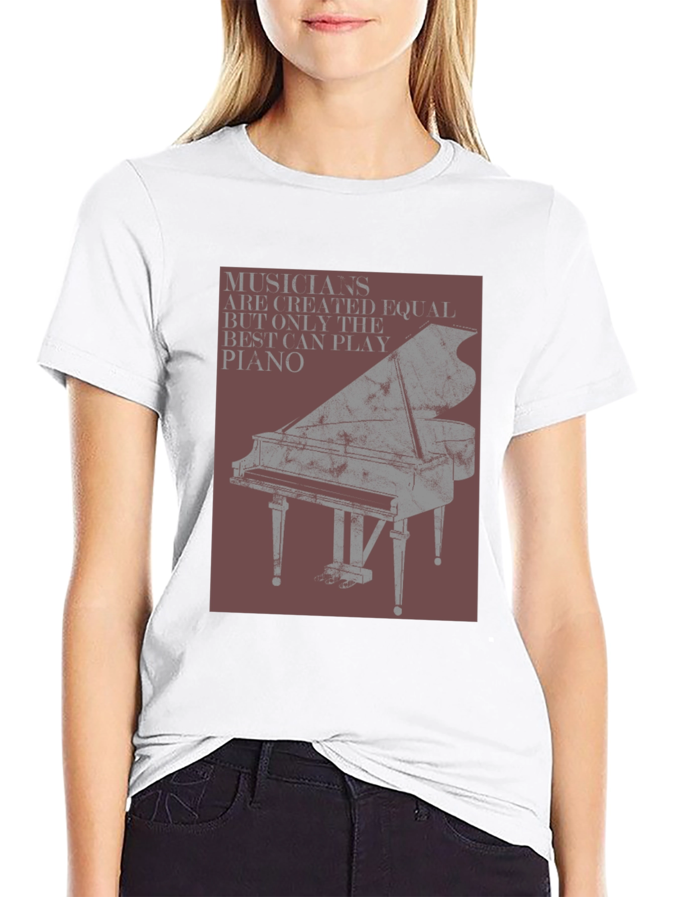 Black Musician Piano Graphic Tee - Unisex view 9