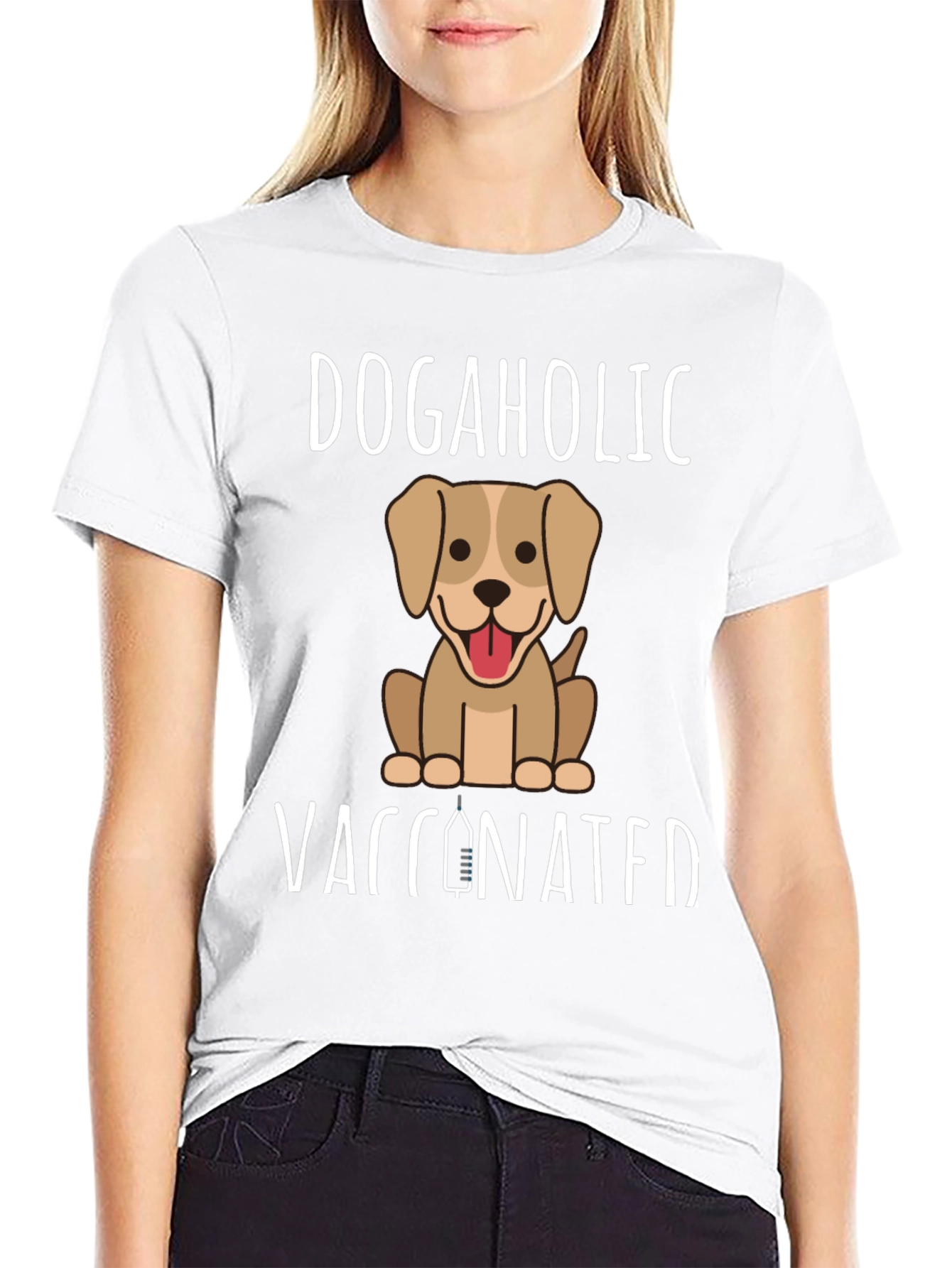 Dogaholic Vaccinated Graphic T-Shirt - 9