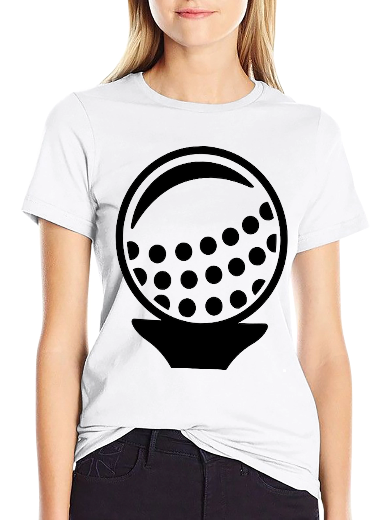 Black Golf Ball Graphic Tee - Stylish Golfer Shirt view 9