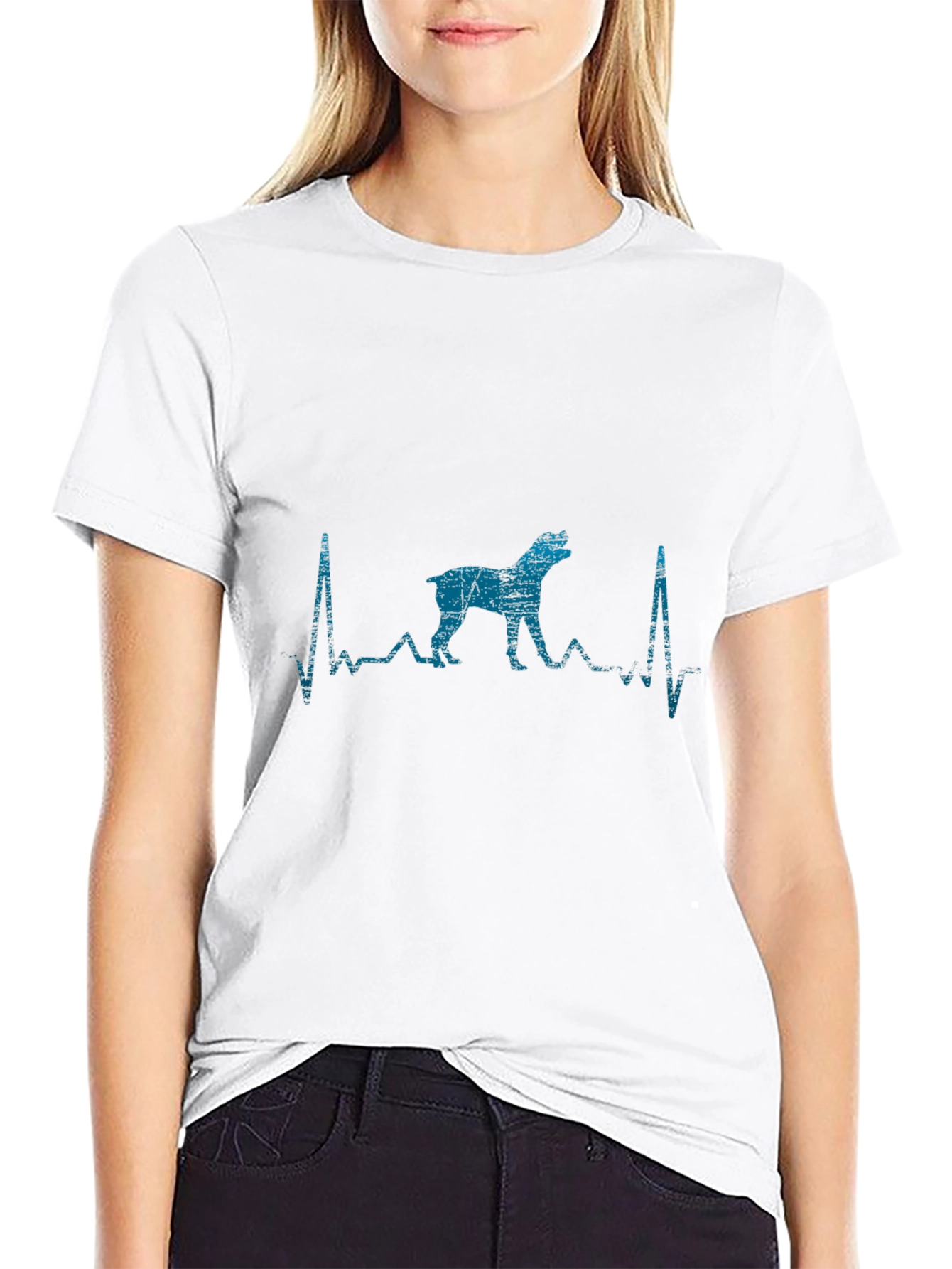 Black Dog Heartbeat Graphic Tee - Black view 9