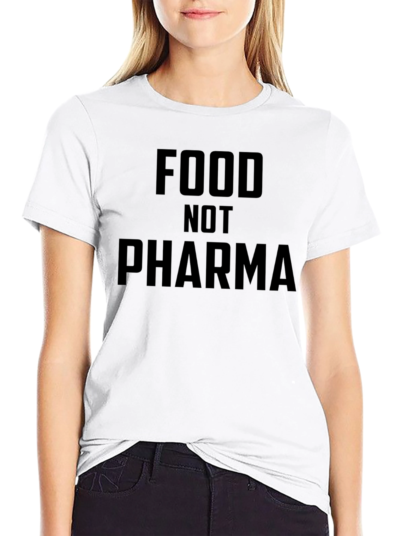 Black Food Not Pharma T-Shirt view 9