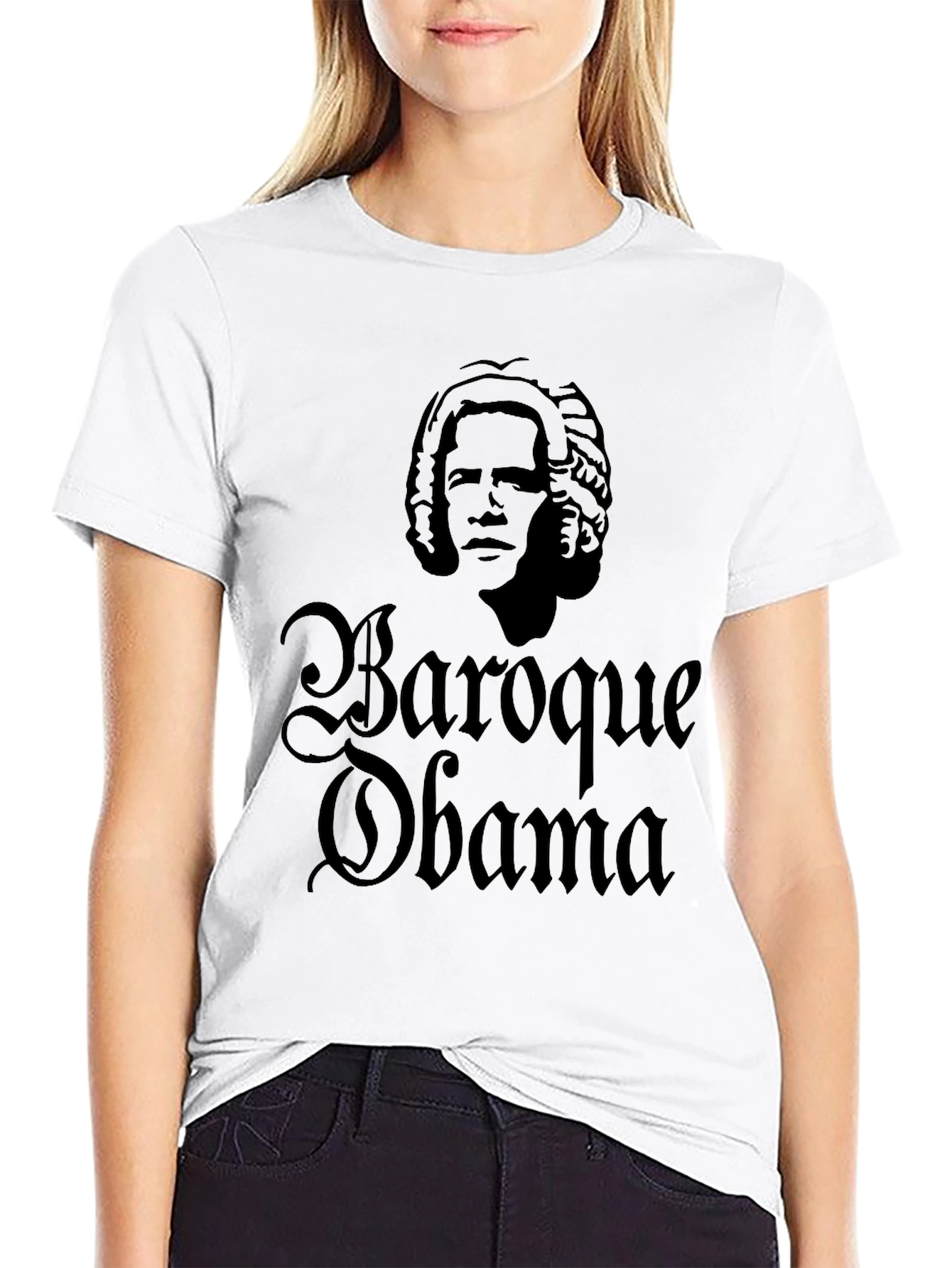 Black Baroque Obama Graphic T-Shirt - Stylish & Unique! view 9