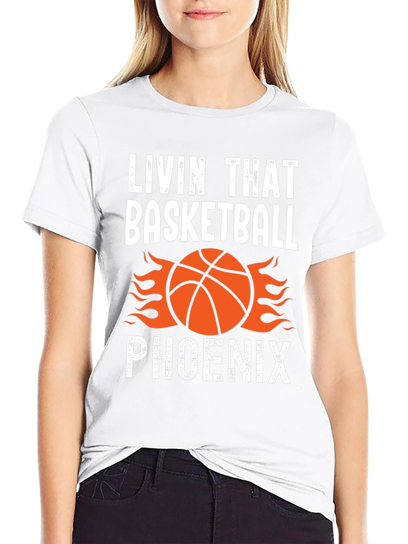 Black Livin' That Basketball Phoenix Graphic Tee view 9