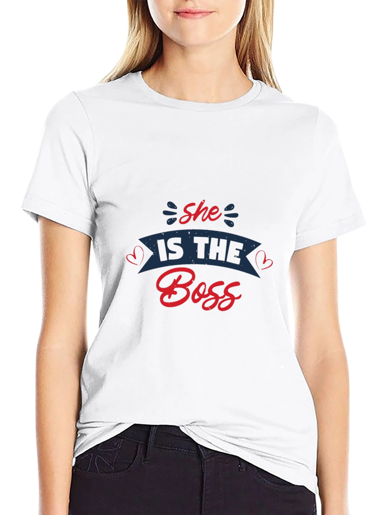 Black She Is The Boss Graphic Tee view 9