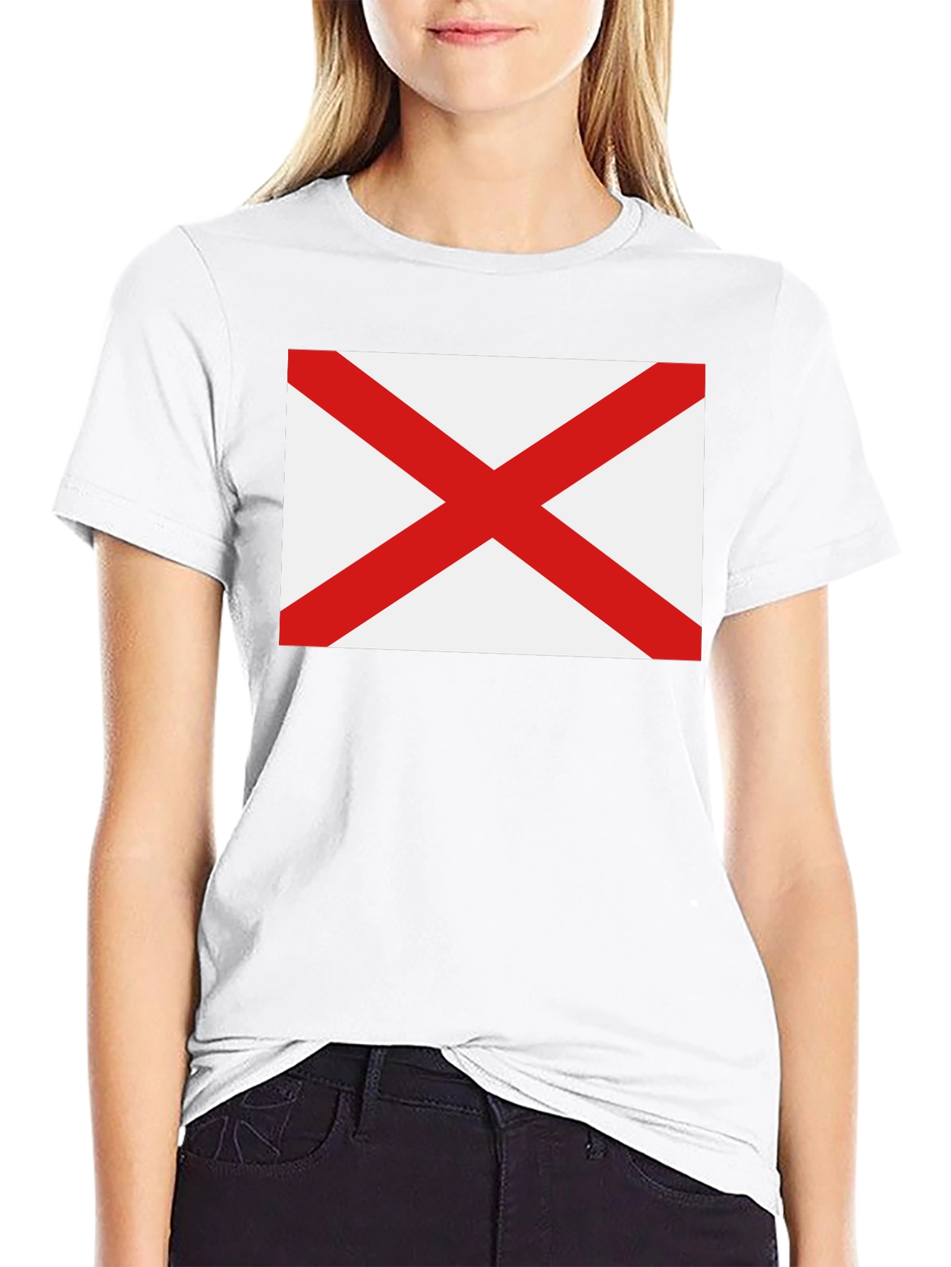 Black Alabama Flag Graphic T-Shirt - Black view 9