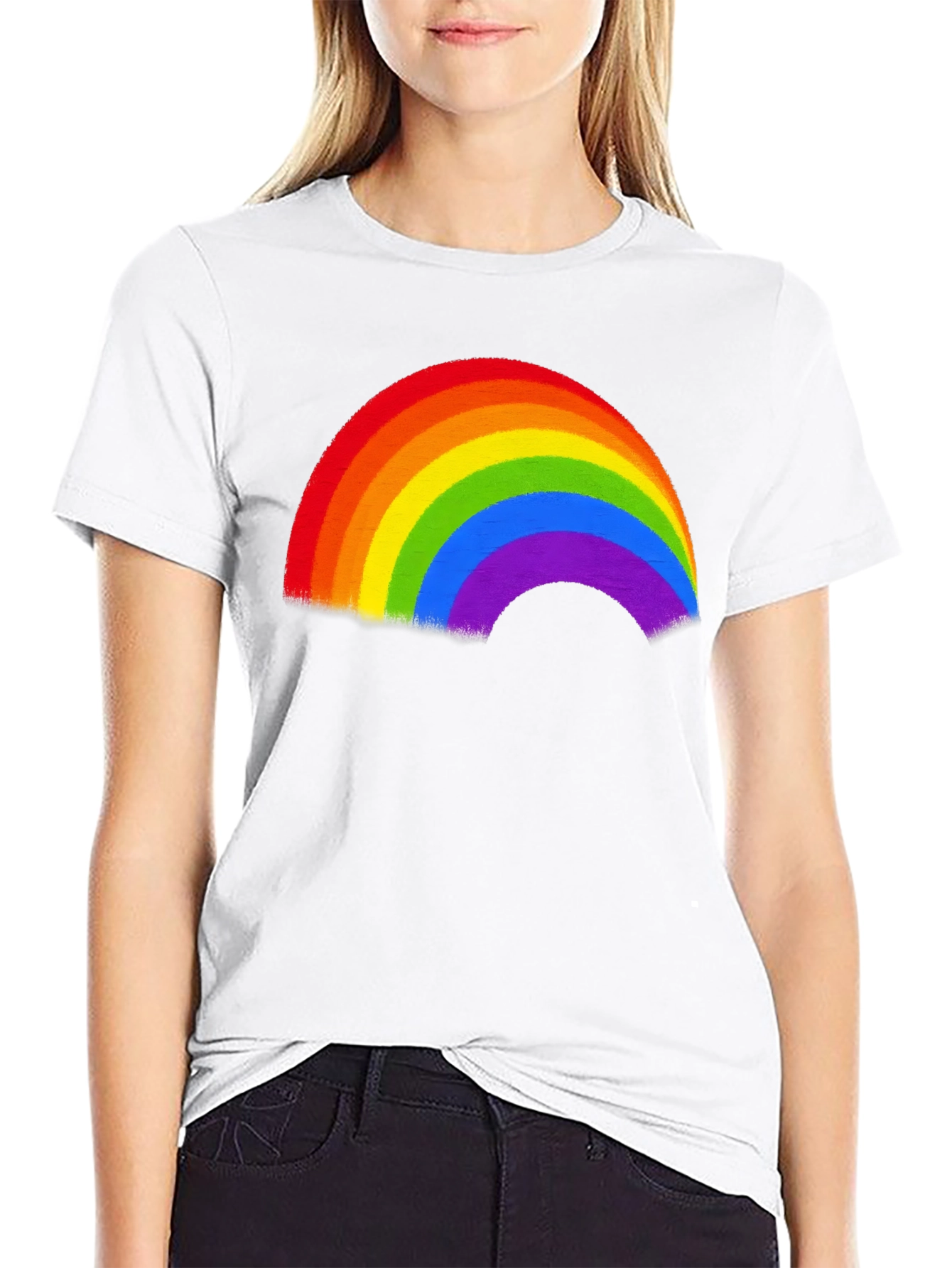 Black Rainbow Pride Graphic T-Shirt view 9