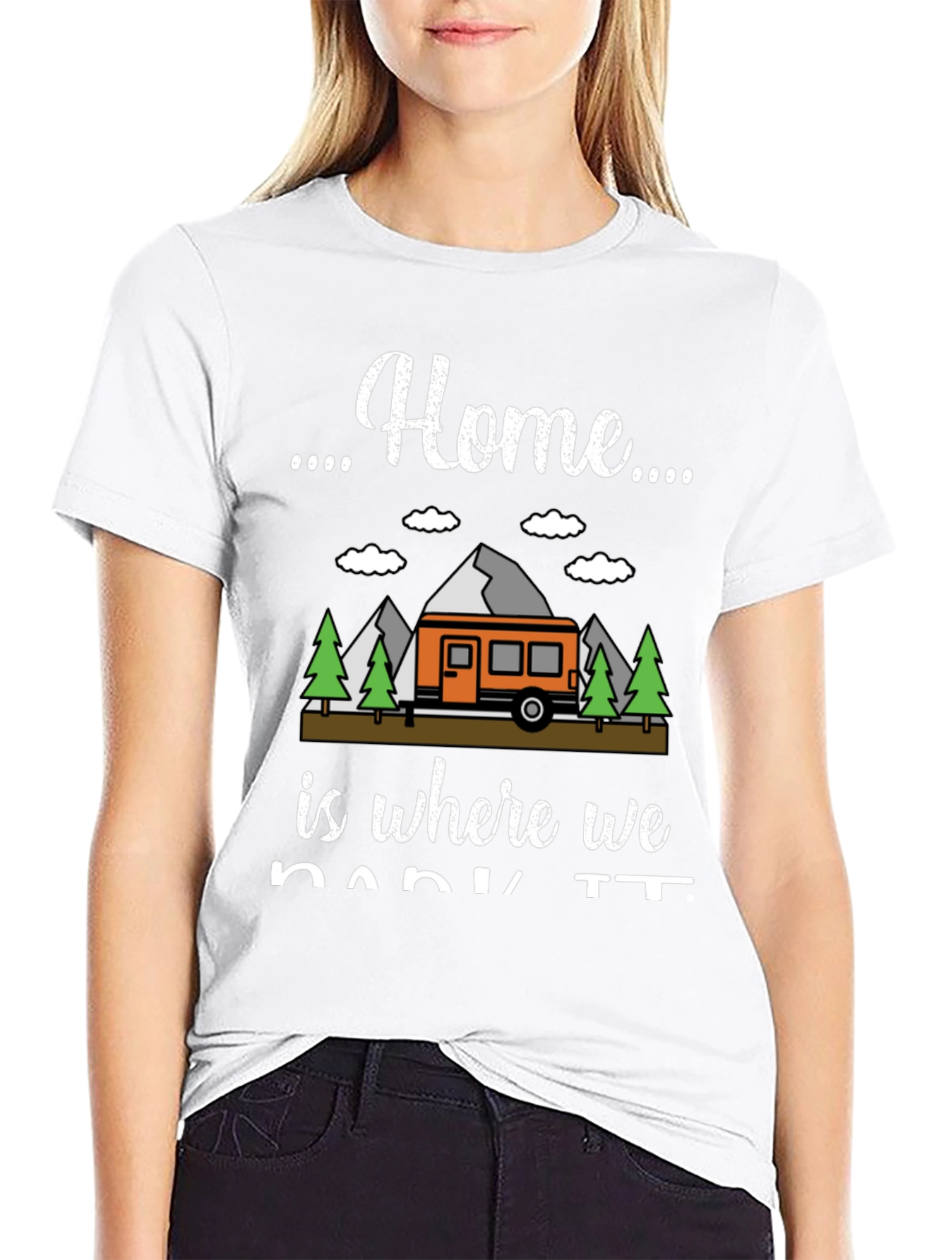 Black Home is Where We Park It T-Shirt view 9