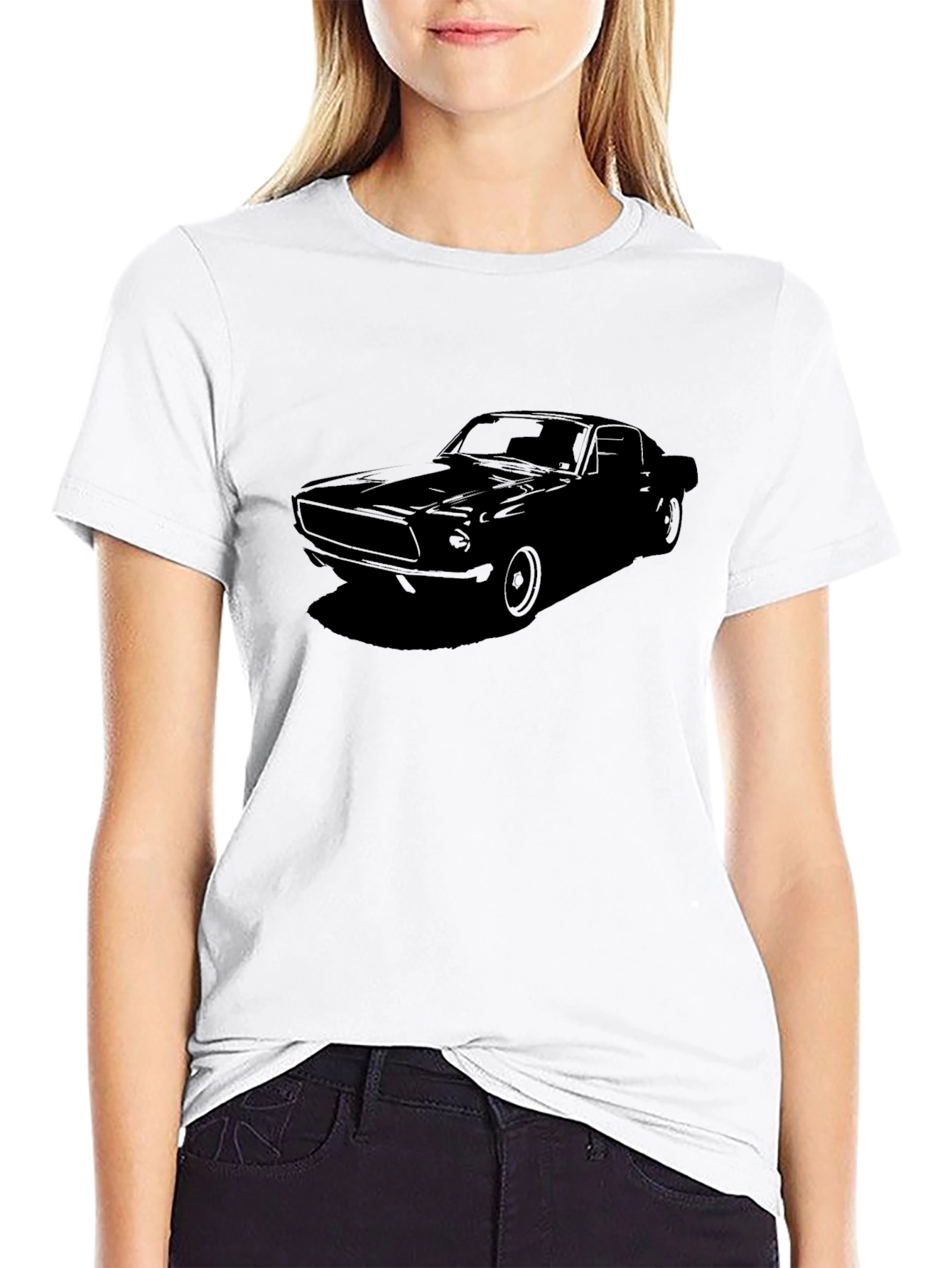 Black Classic Car Graphic Tee - Black view 9