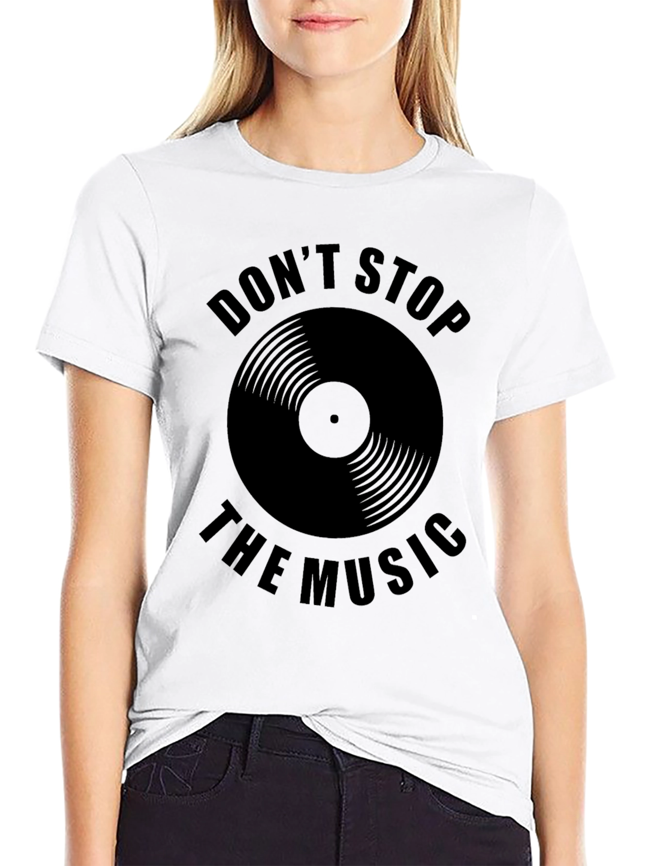 Black Don't Stop the Music Graphic Tee view 9