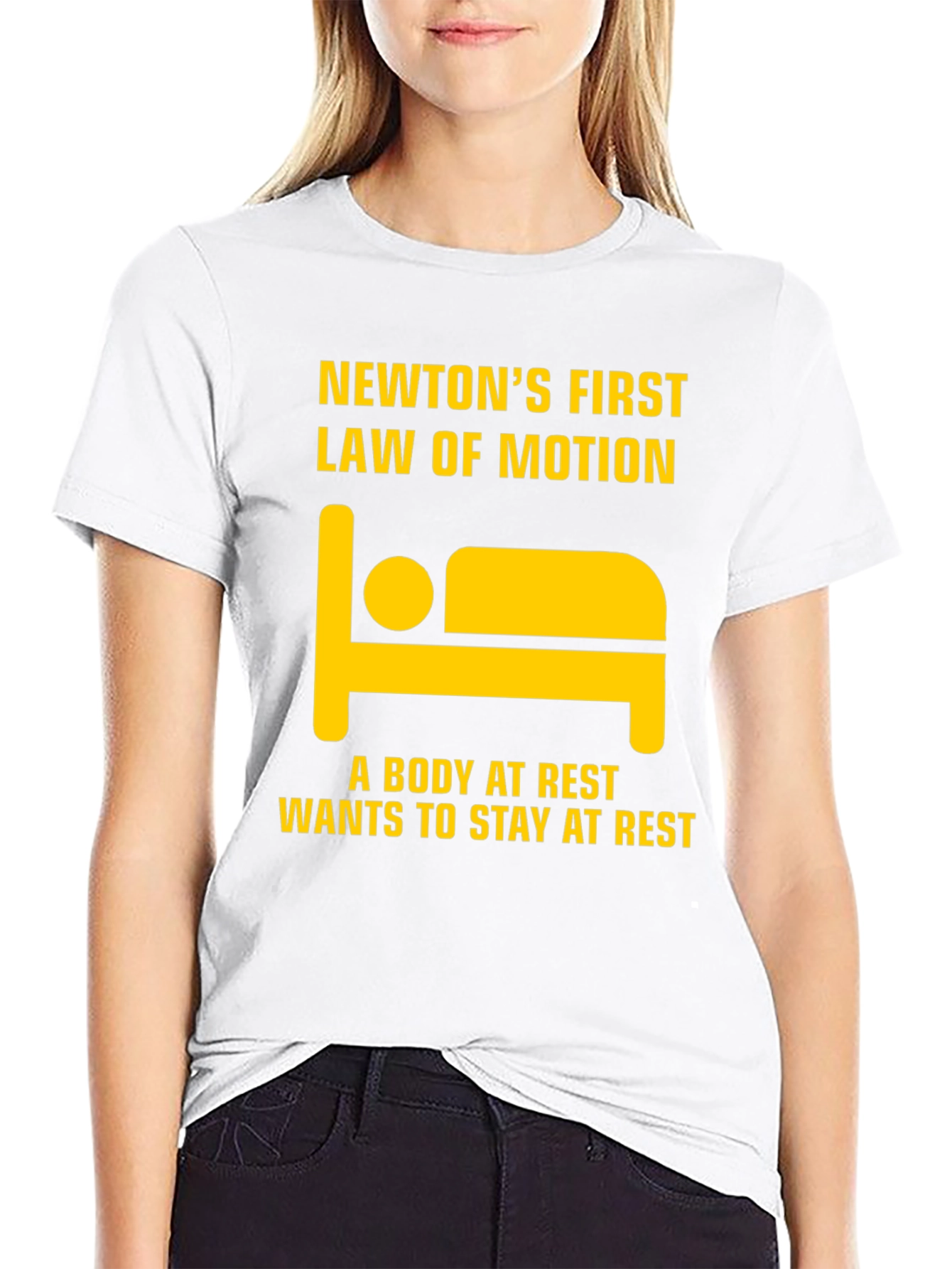 Black Newton's First Law T-Shirt - Body at Rest view 9