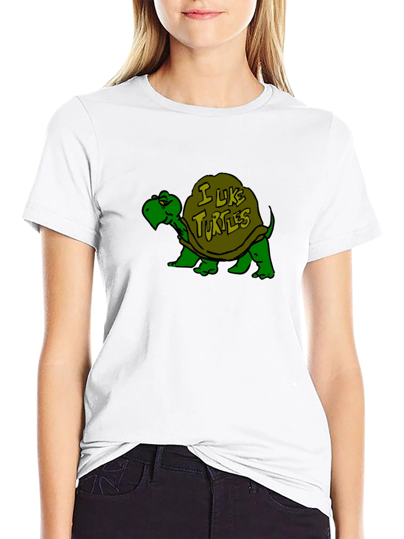 Black I Like Turtles Black T-Shirt view 9