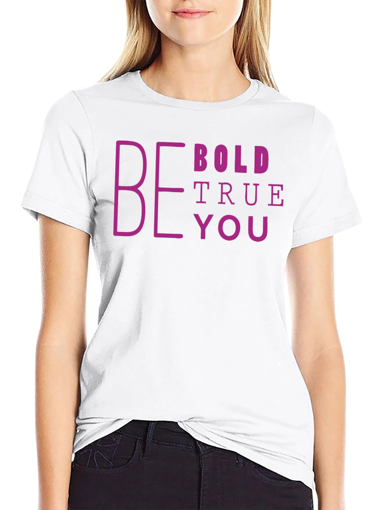 Black Be Bold True You Graphic Tee - Black view 9