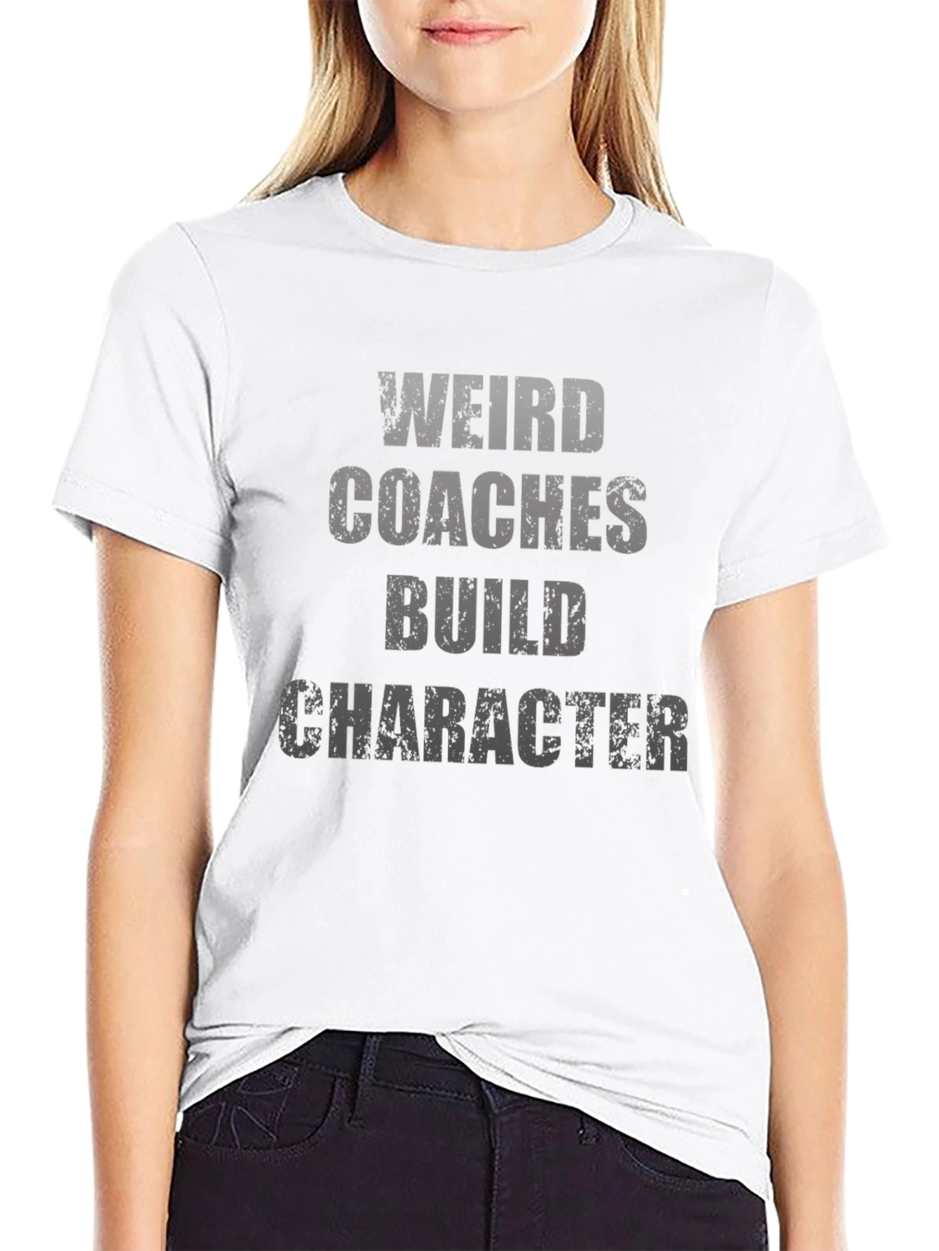 Black Weird Coaches Build Character T-Shirt - Black view 9