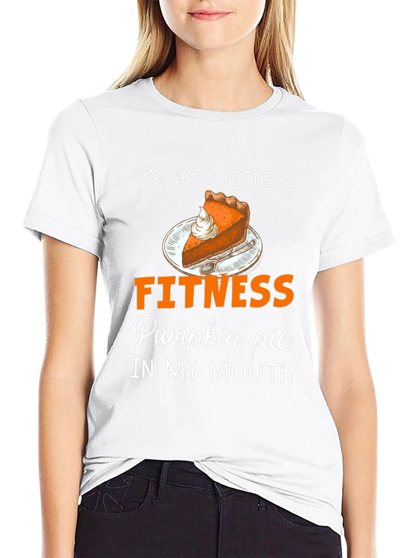 Black Funny Fitness Pumpkin Pie T-Shirt view 9