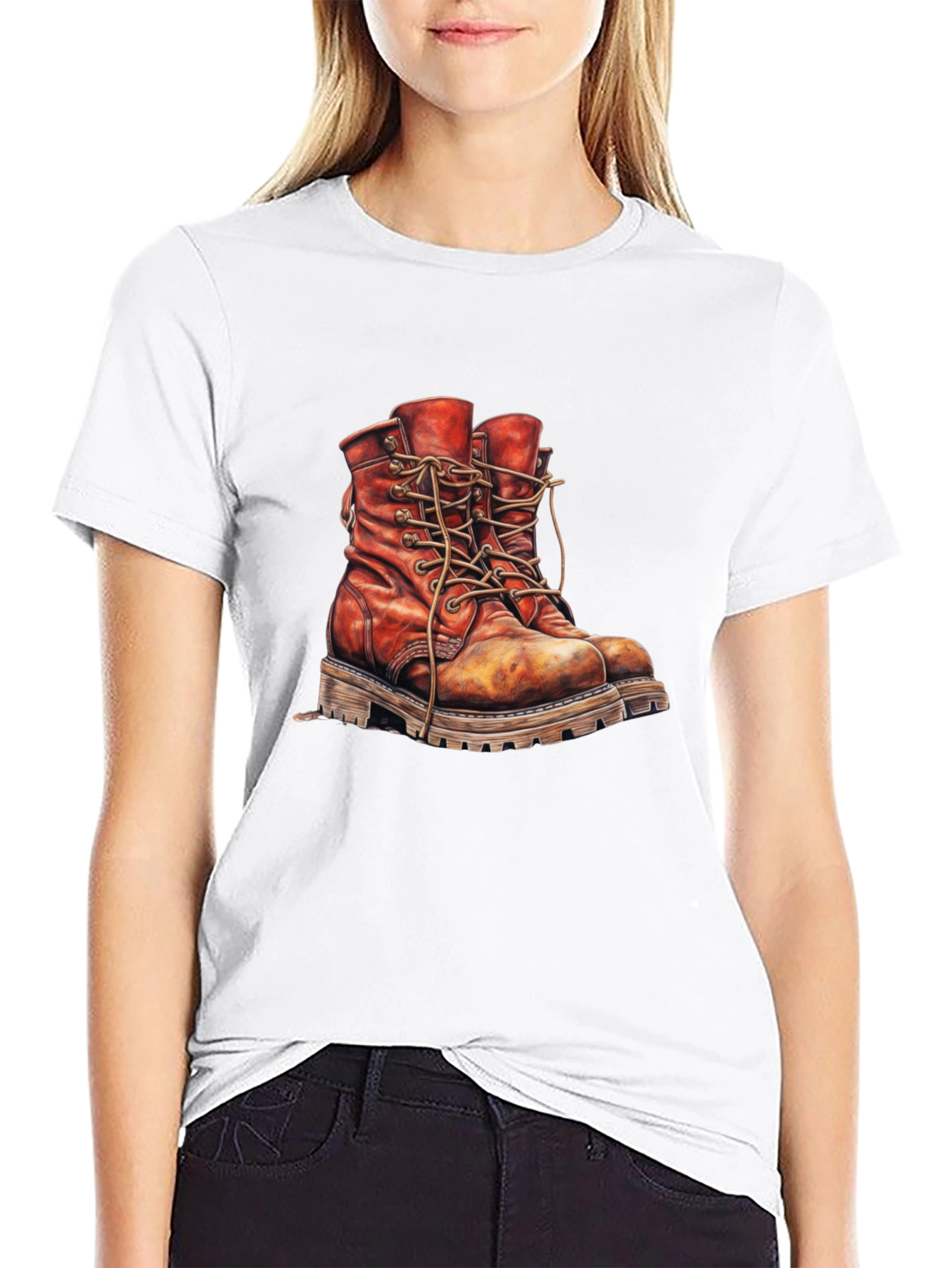 Vintage Work Boots Graphic T-Shirt - 9