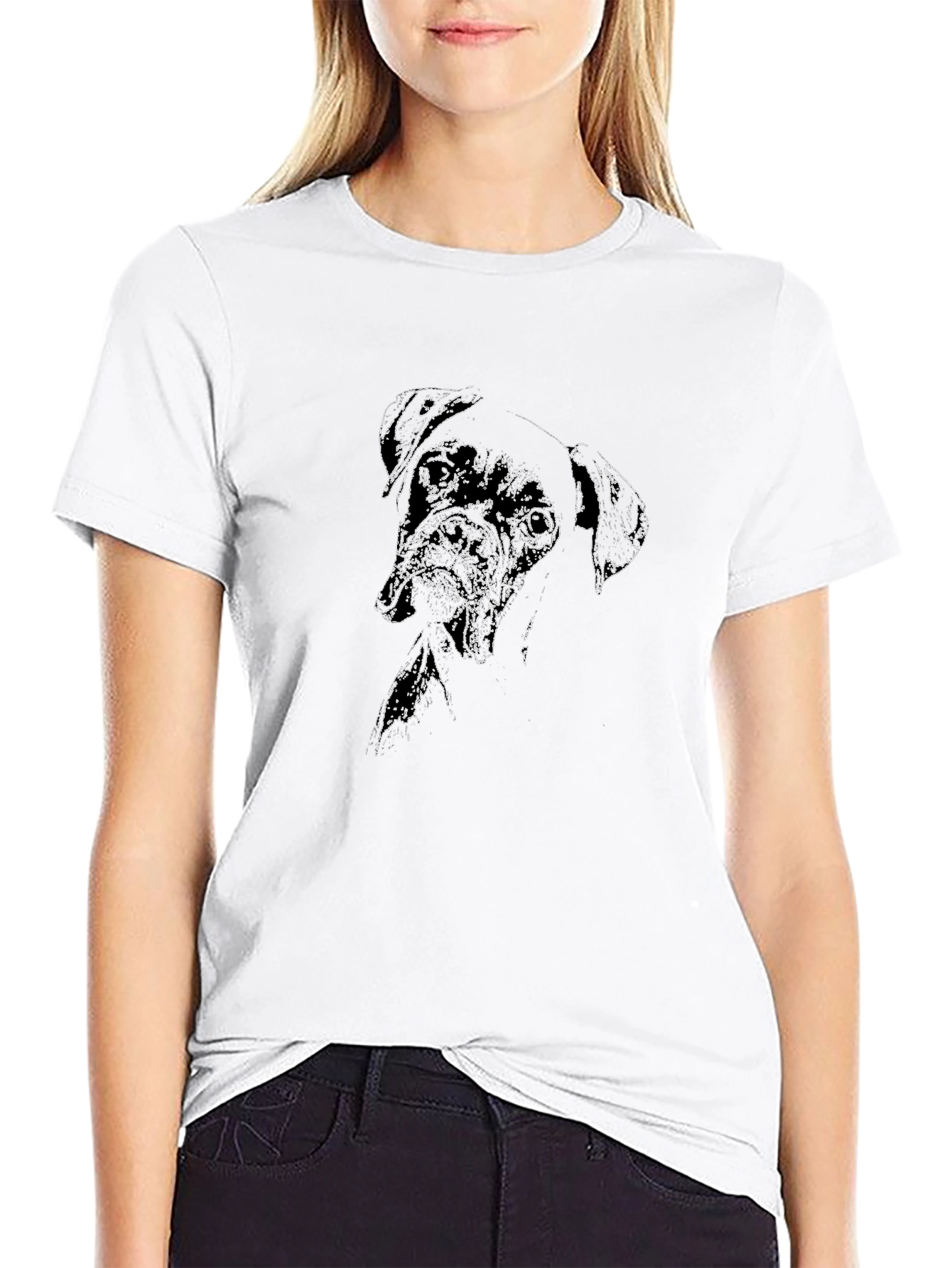 Black Dog Silhouette Graphic T-Shirt view 9
