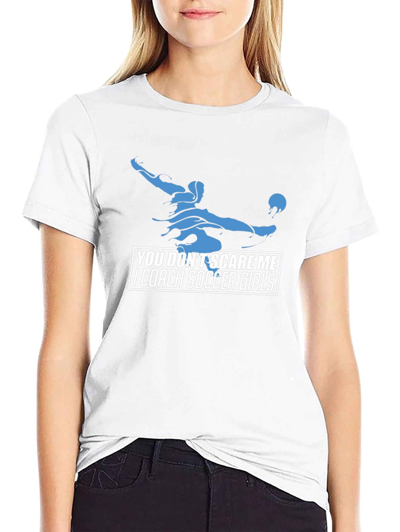 Black Soccer Coach Graphic Tee - You Don't Scare Me! view 9