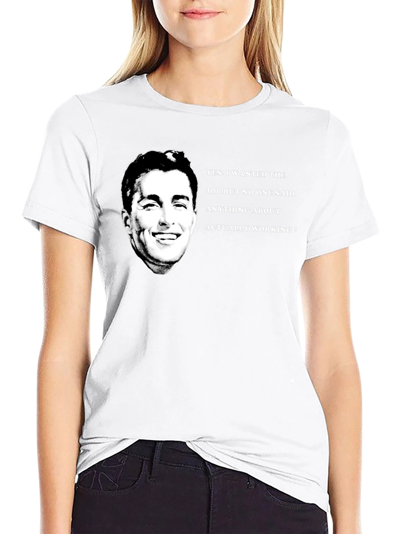 Black Funny Job T-Shirt - I Wanted The Job! view 9