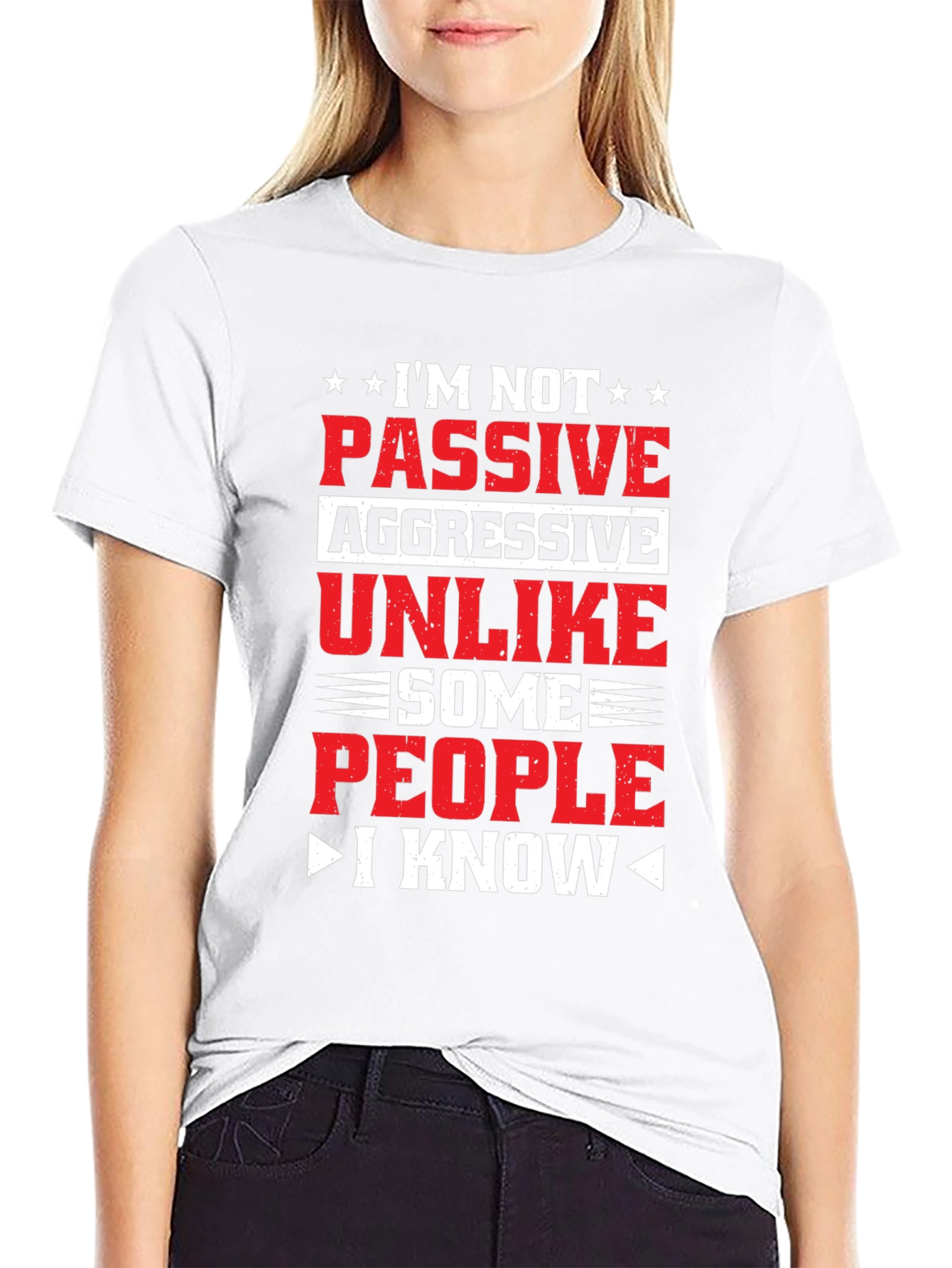 Black Passive Aggressive Funny Graphic T-Shirt view 9