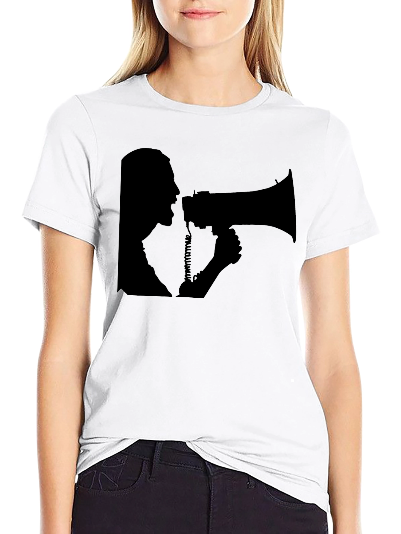 Black Megaphone Graphic T-Shirt view 9