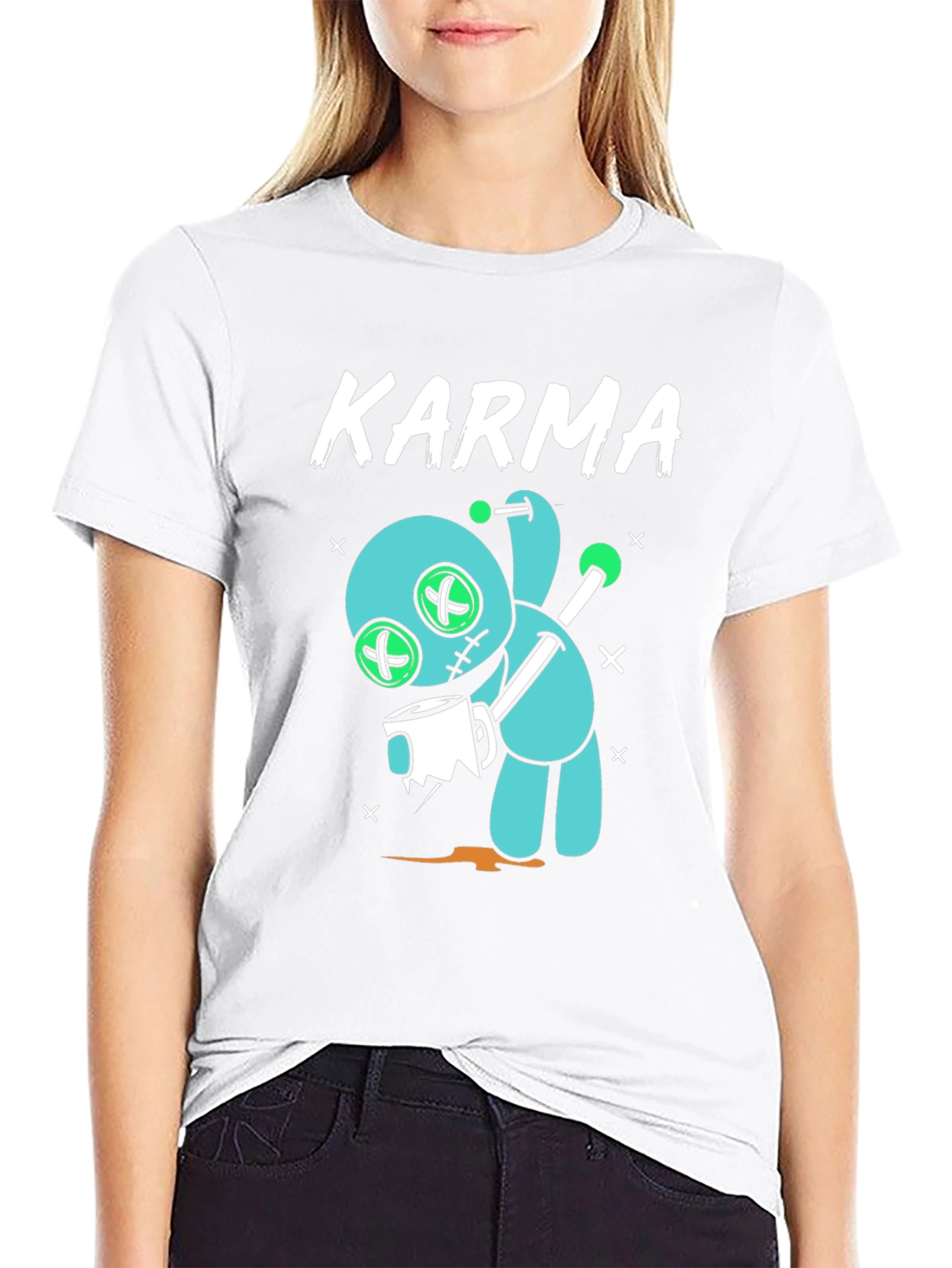 Black Karma Voodoo Doll Graphic T-Shirt view 9