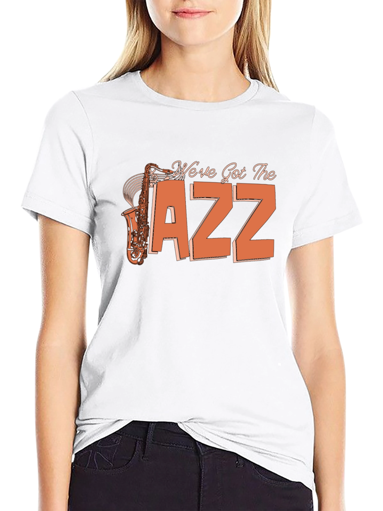 Black We've Got the Jazz Saxophone T-Shirt view 9